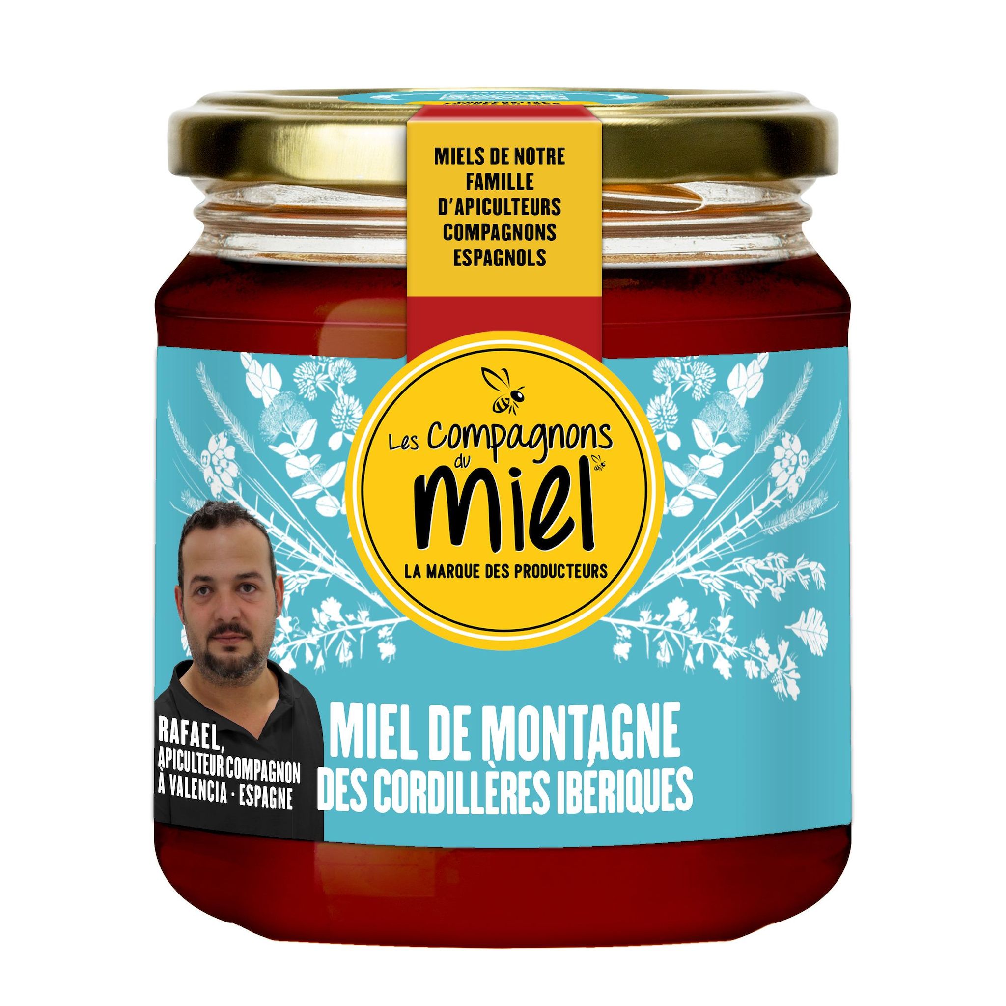 LES COMPAGNONS DU MIEL Miel de montagne des Cordillères Ibériques 375g
