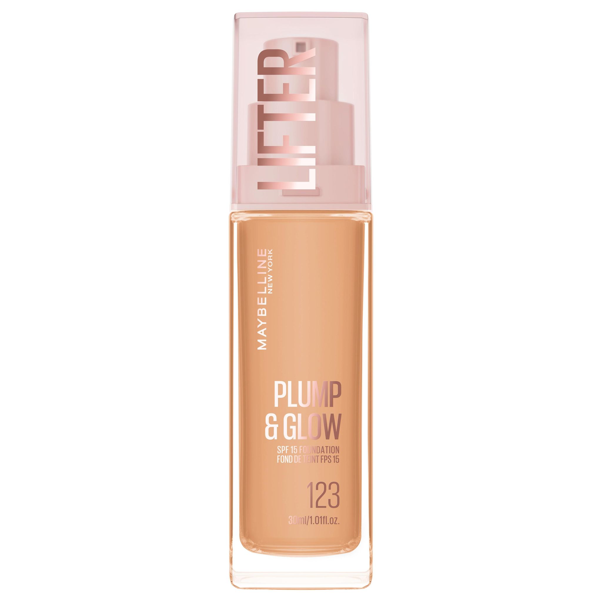 MAYBELLINE Lifter Plump&Glow Fond de teint liquide FPS15 123 30ml