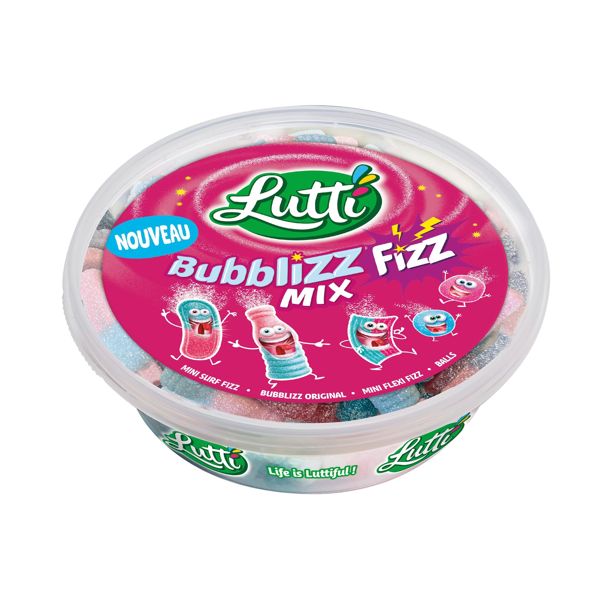 LUTTI Bubblizz bonbons gélifiés goût cola 500g