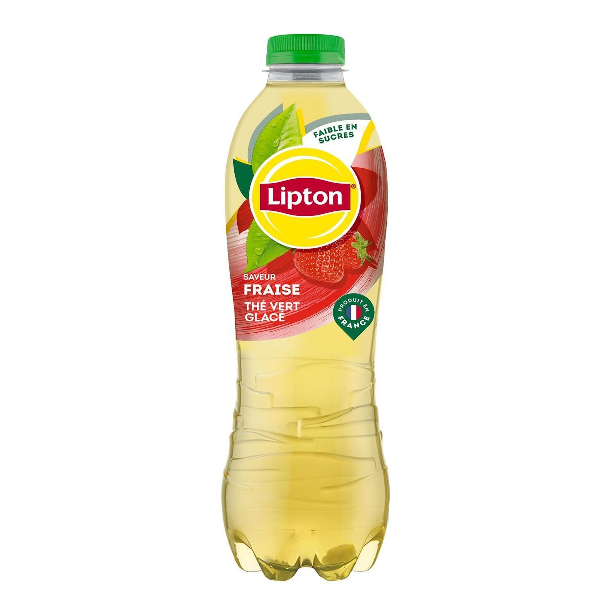 LIPTON Boisson rafraîchissante aux extraits de thé vert goût fraise 1.25l