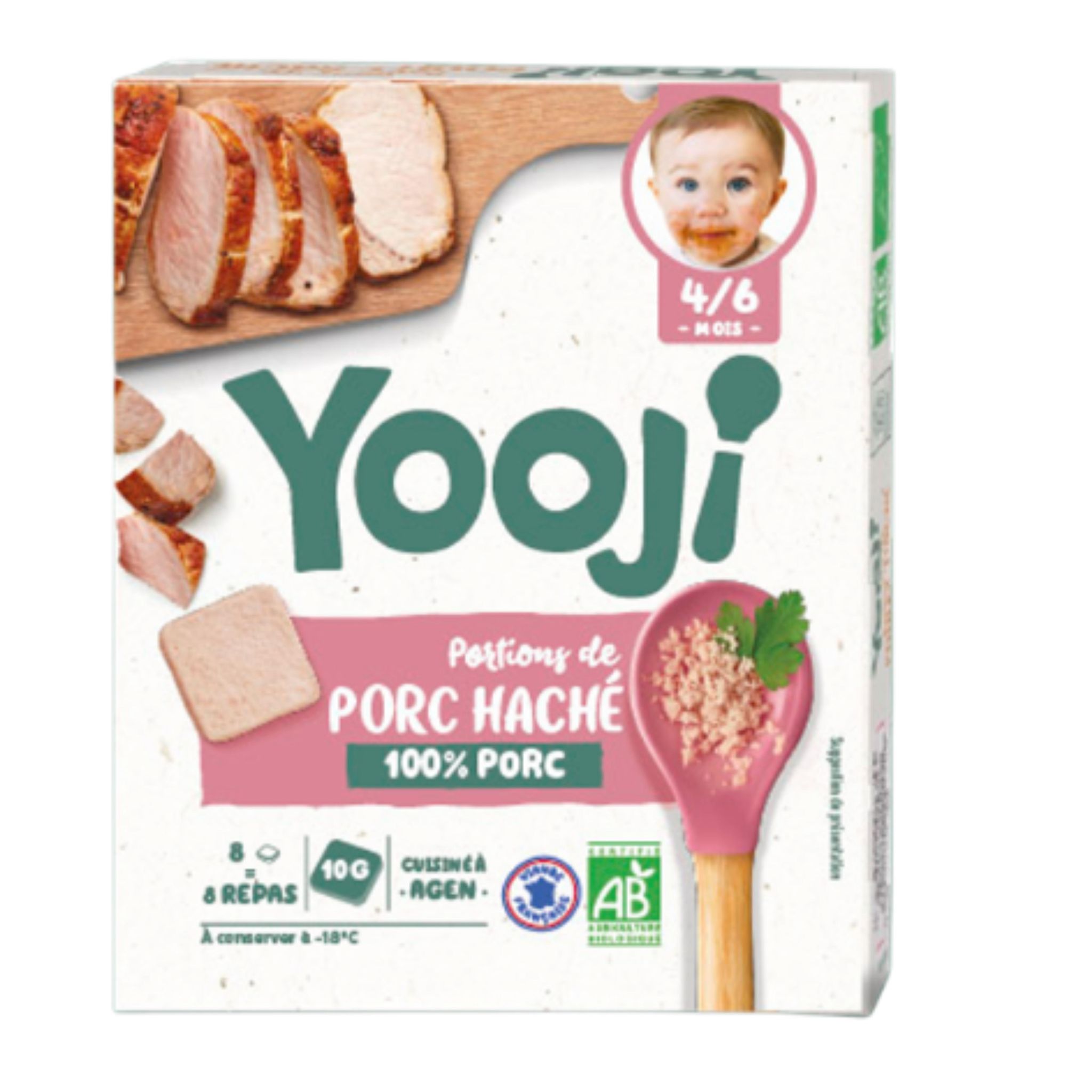 YOOJI Purée porc bio dès 4 mois 80g