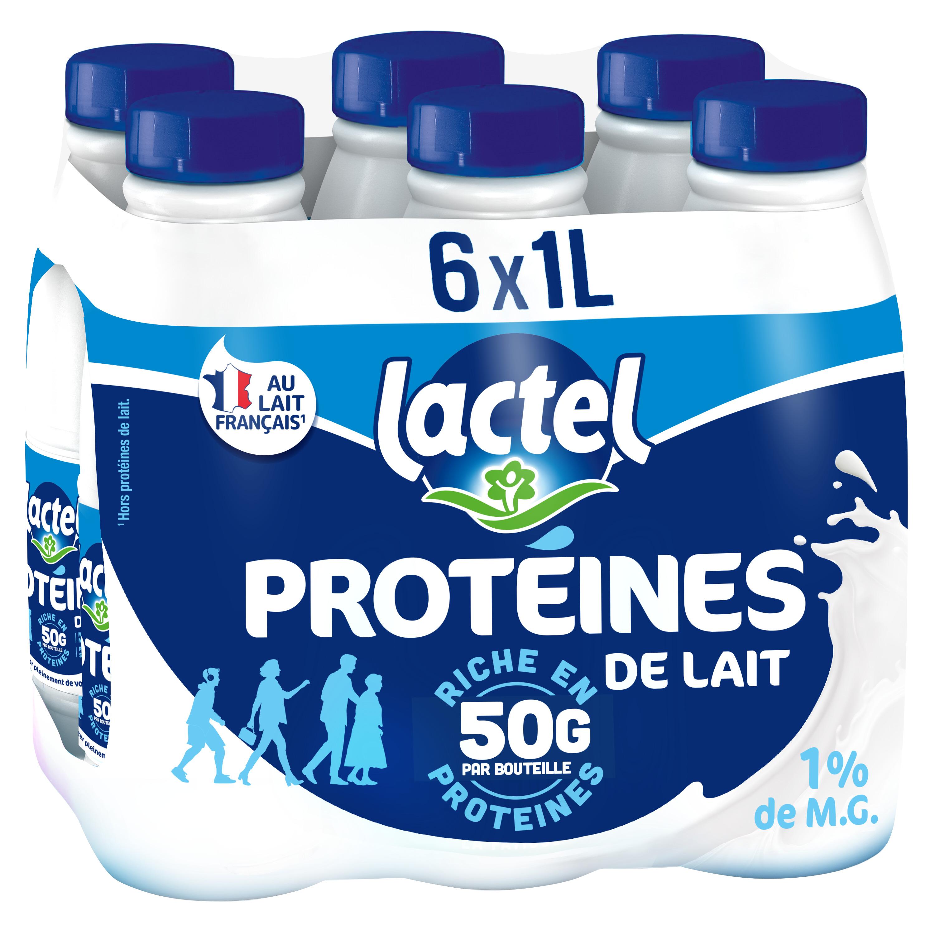 LACTEL Boisson lactée enrichie en protéines 6x1l
