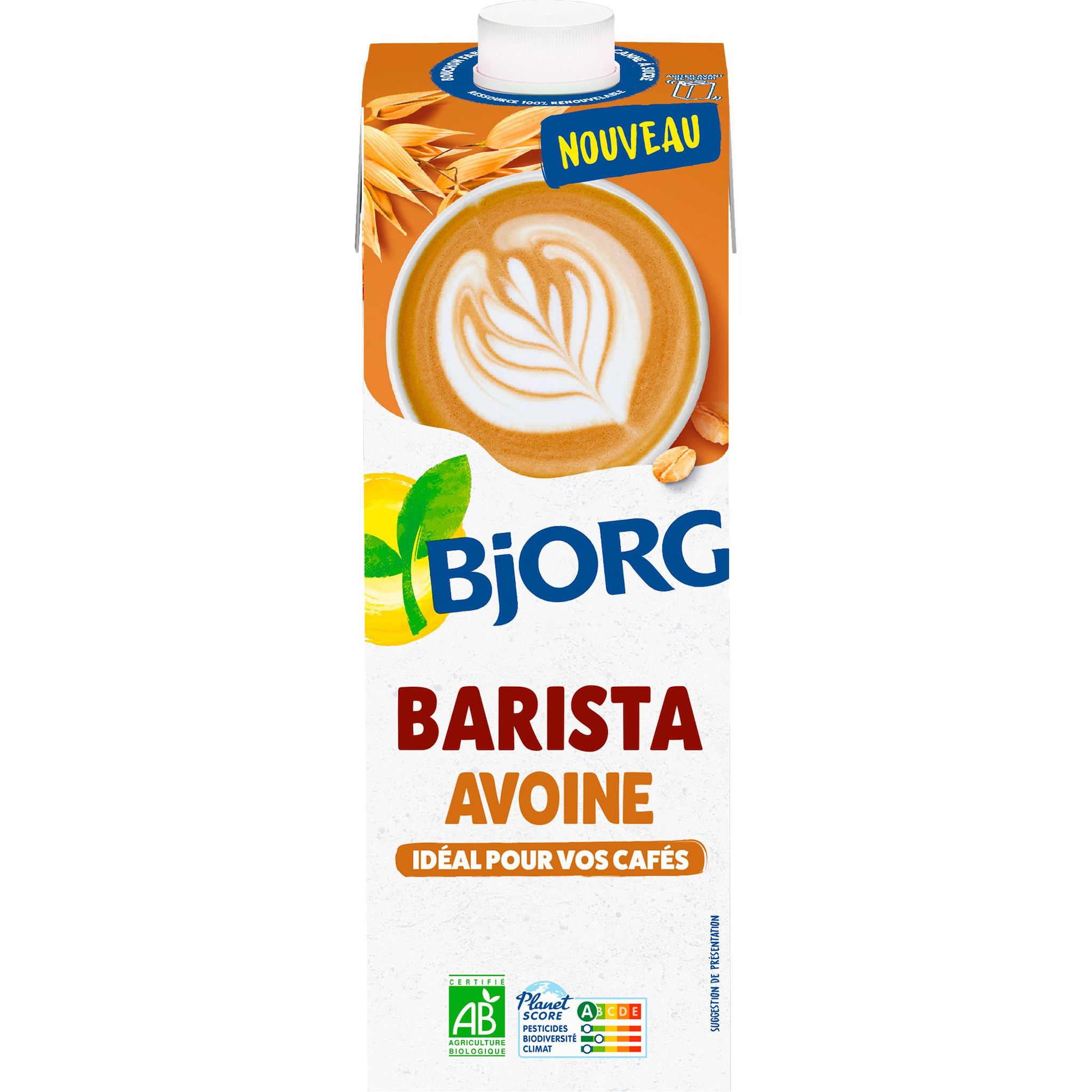 Voir la diapositive 2 : BJORG Boisson végétale barista à l'avoine bio 1l