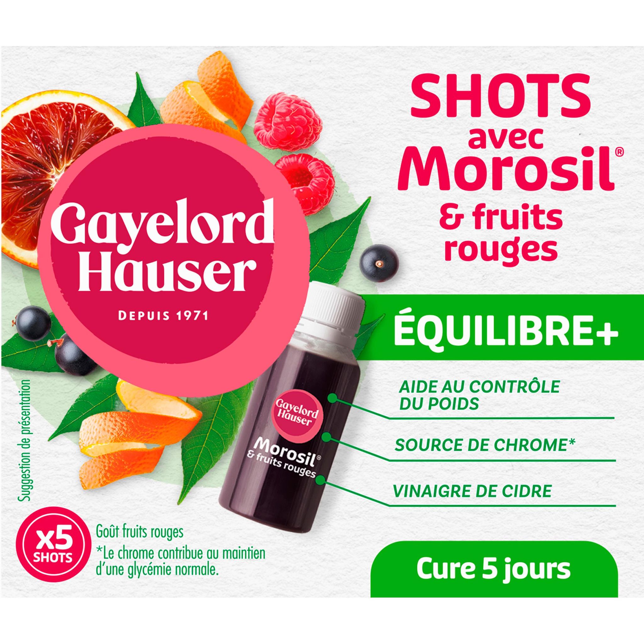 GAYELORD HAUSER Shots avec Morosil et fruits rouges Equilibre + 7 jours 7x30ml