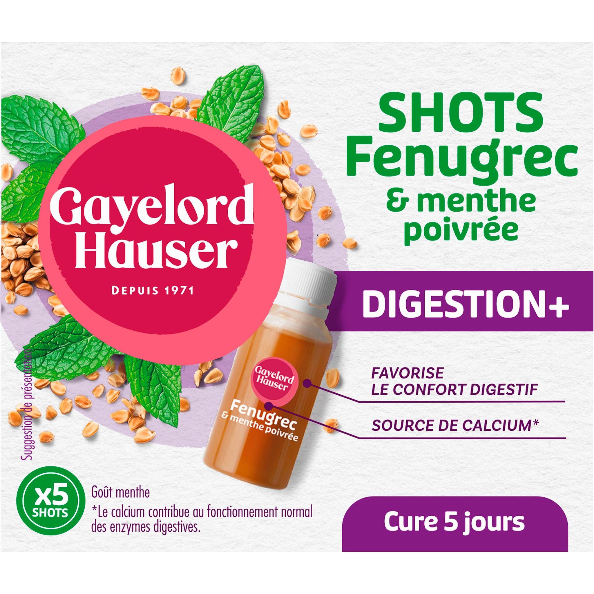 GAYELORD HAUSER Shot Fenugrec et menthe poivrée 7 jours 7x30ml