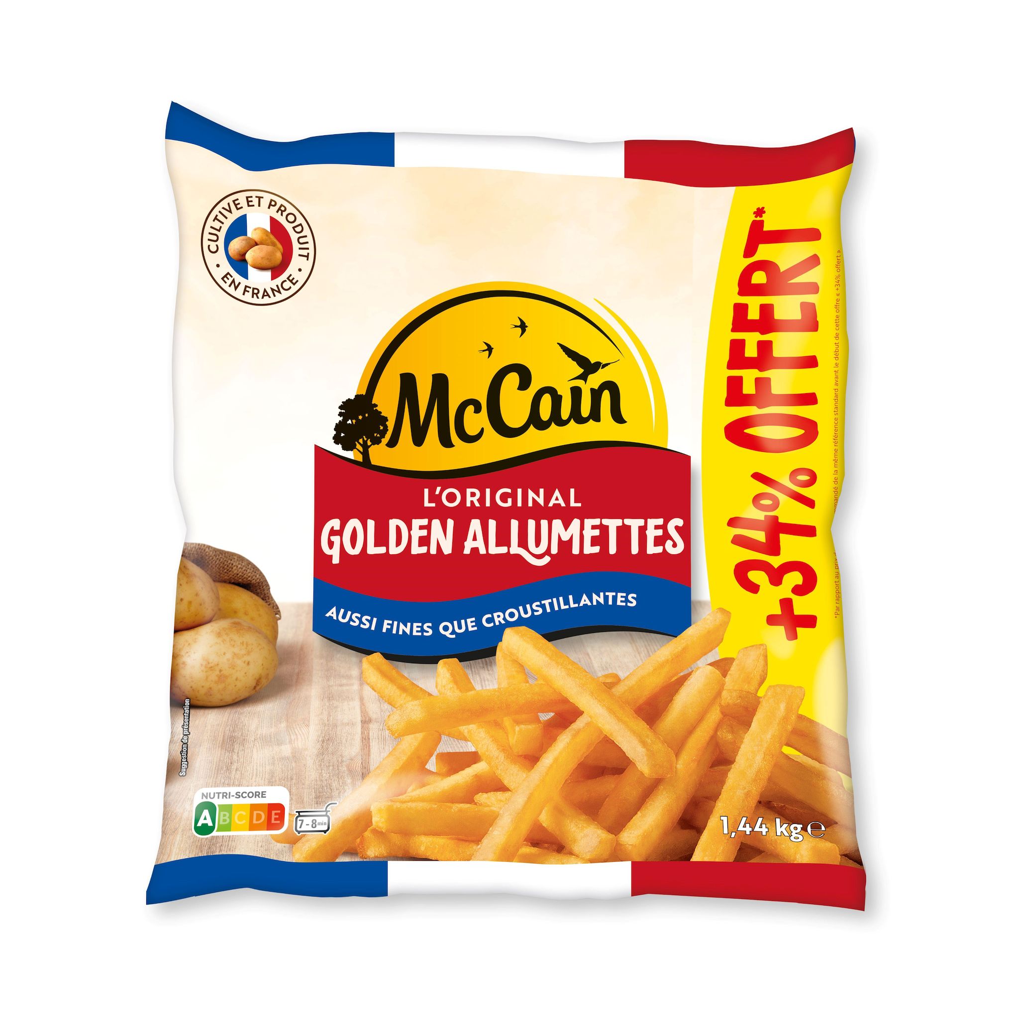 MCCAIN Frites allumettes extra fines friteuse 1.447kg FORMAT PROMO