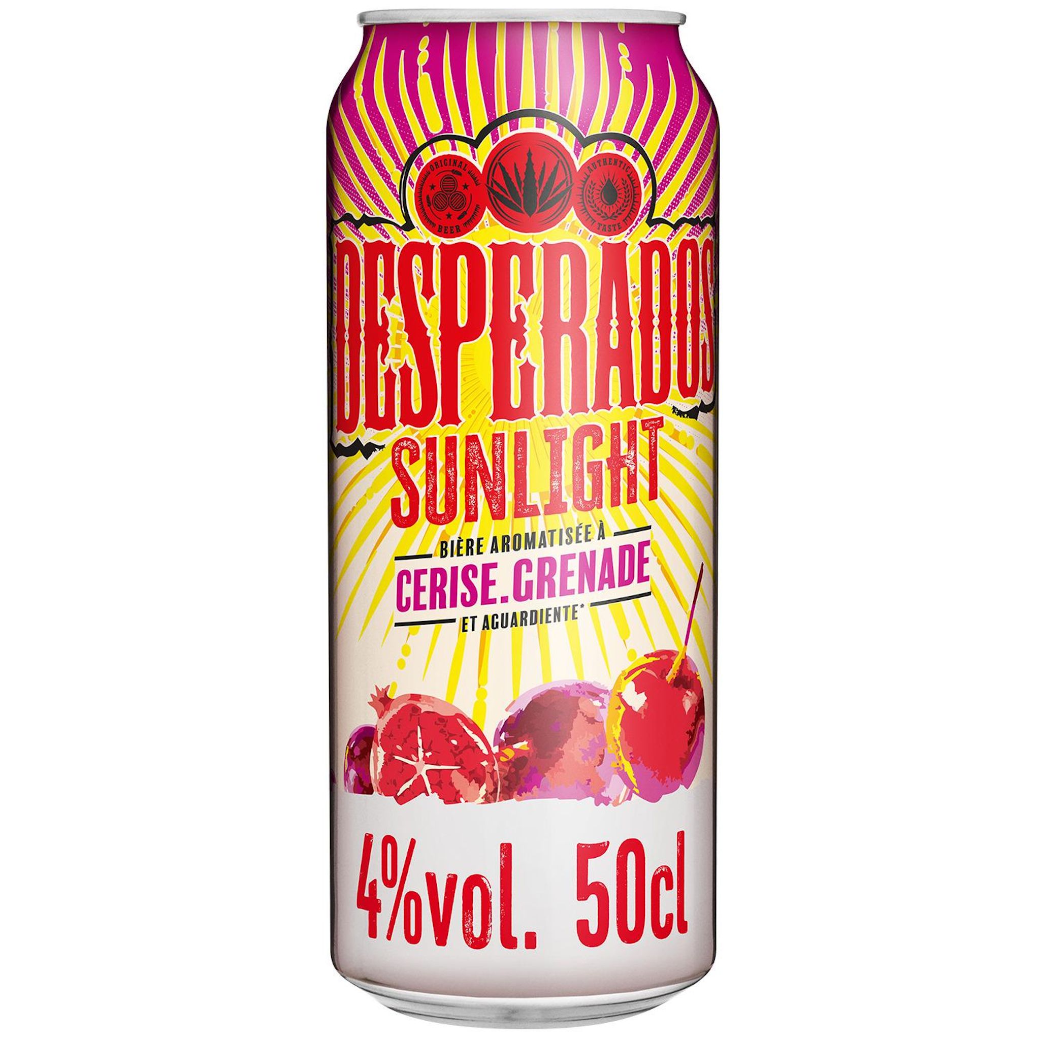 DESPERADOS Bière aromatisée à la cerise et grenade 4% boîte 50cl