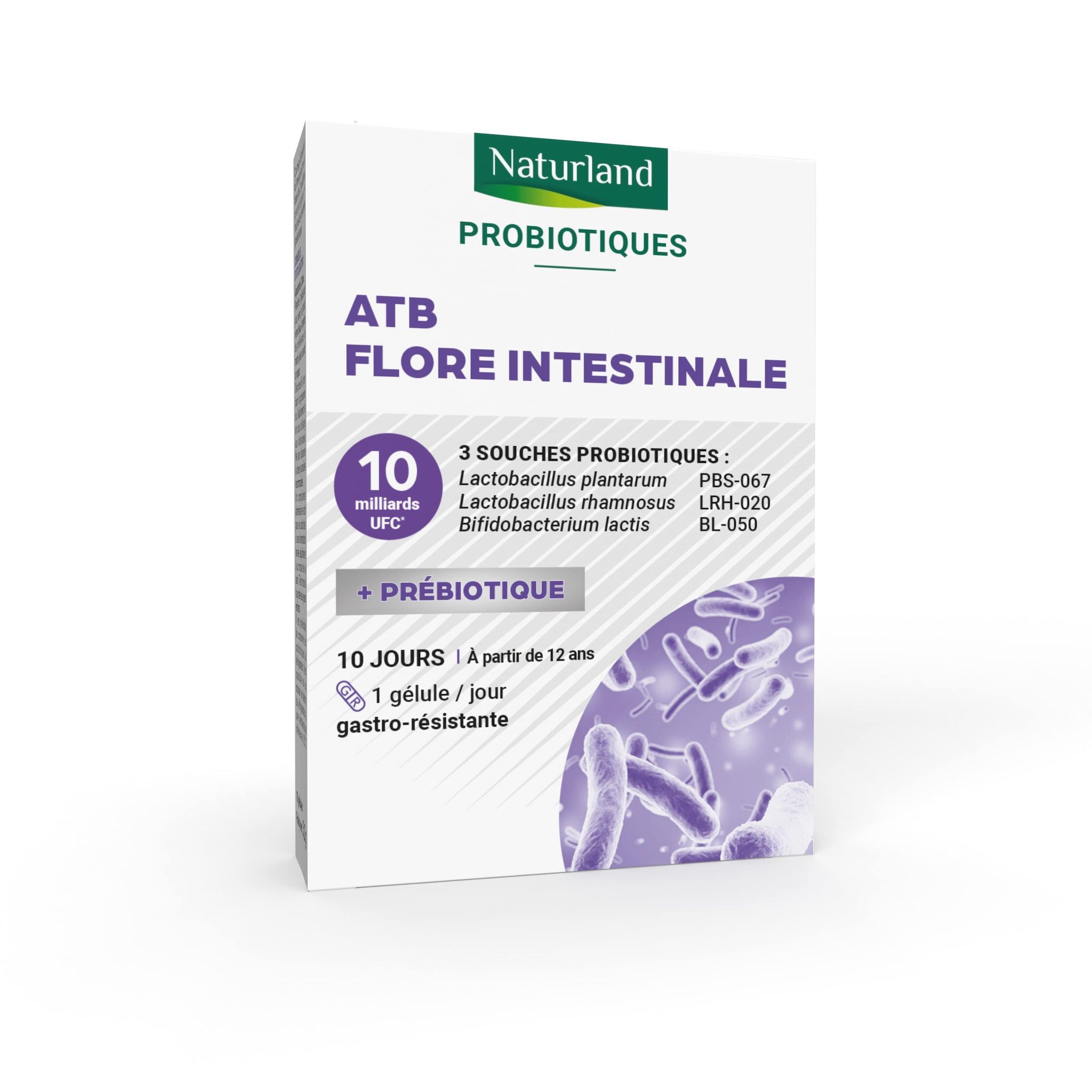 NATURLAND Probiotiques -ATB flore intestinale 10 gélules