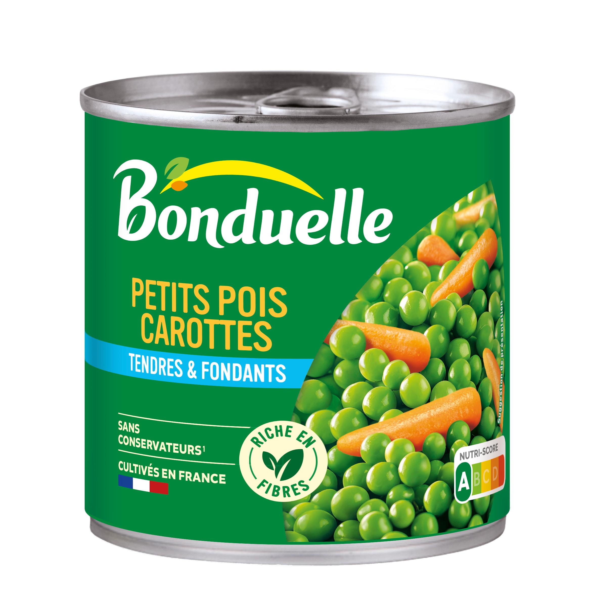 BONDUELLE Petits pois carottes tendres et fondants 265g