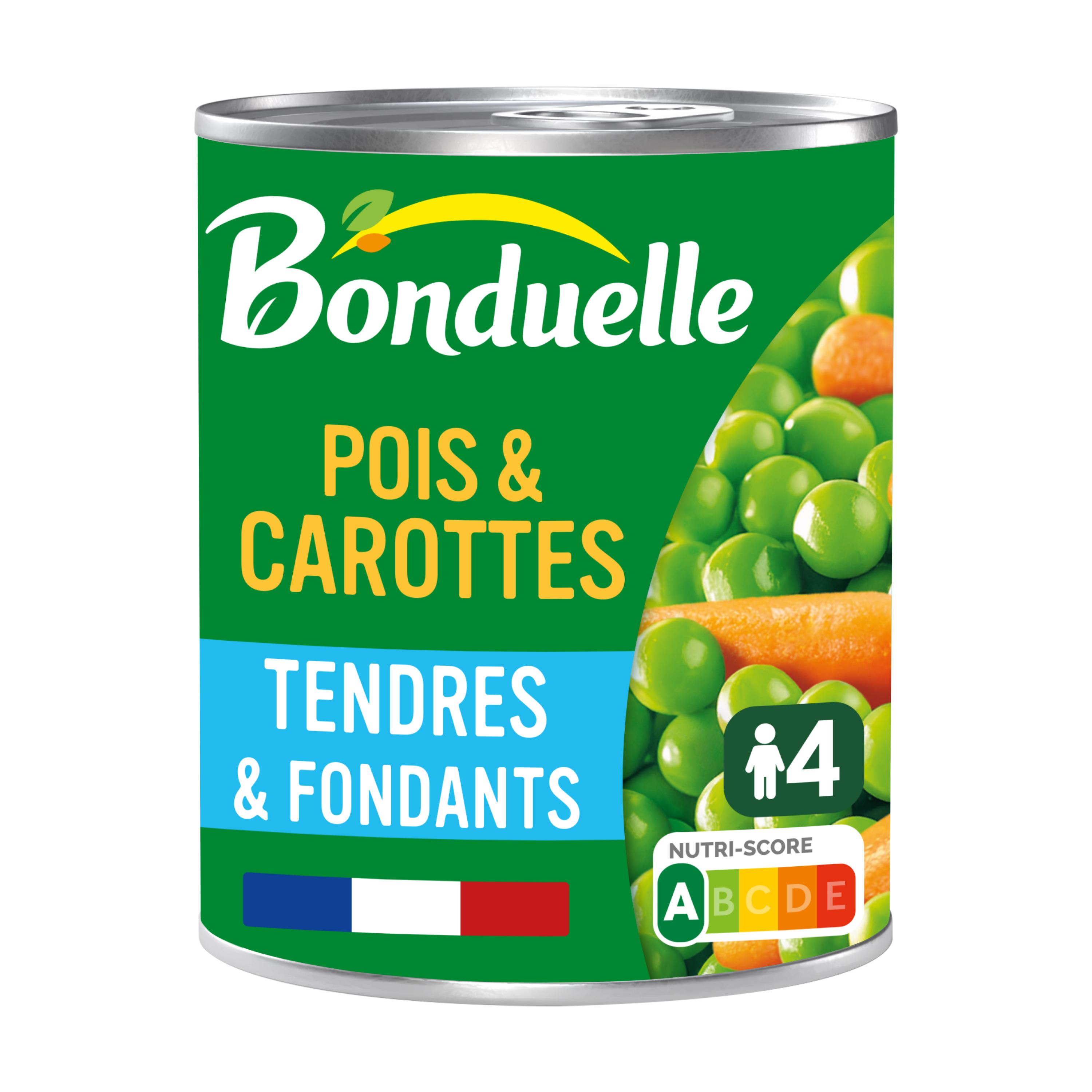 BONDUELLE Petits pois carottes tendres et fondants 530g