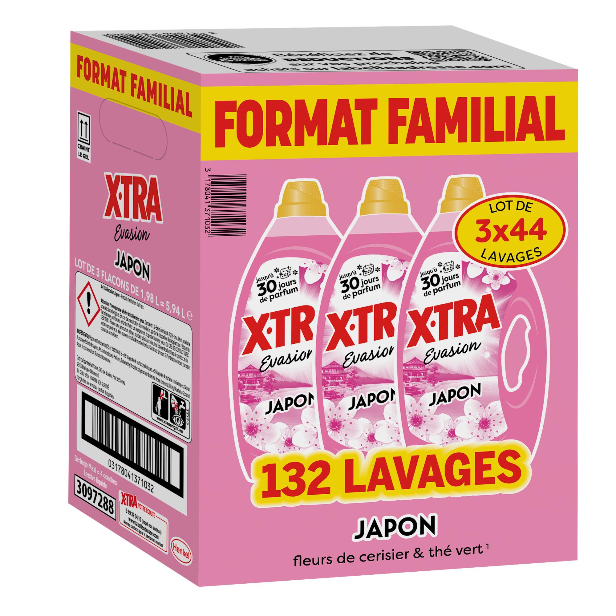 X-TRA Lessive liquide evasion japon 132 lavages 5,94l