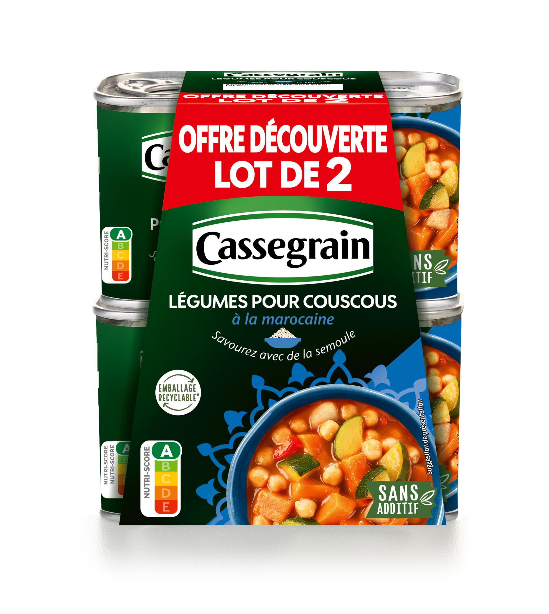 CASSEGRAIN Légumes pour couscous à la marocaine 4 portions 750g