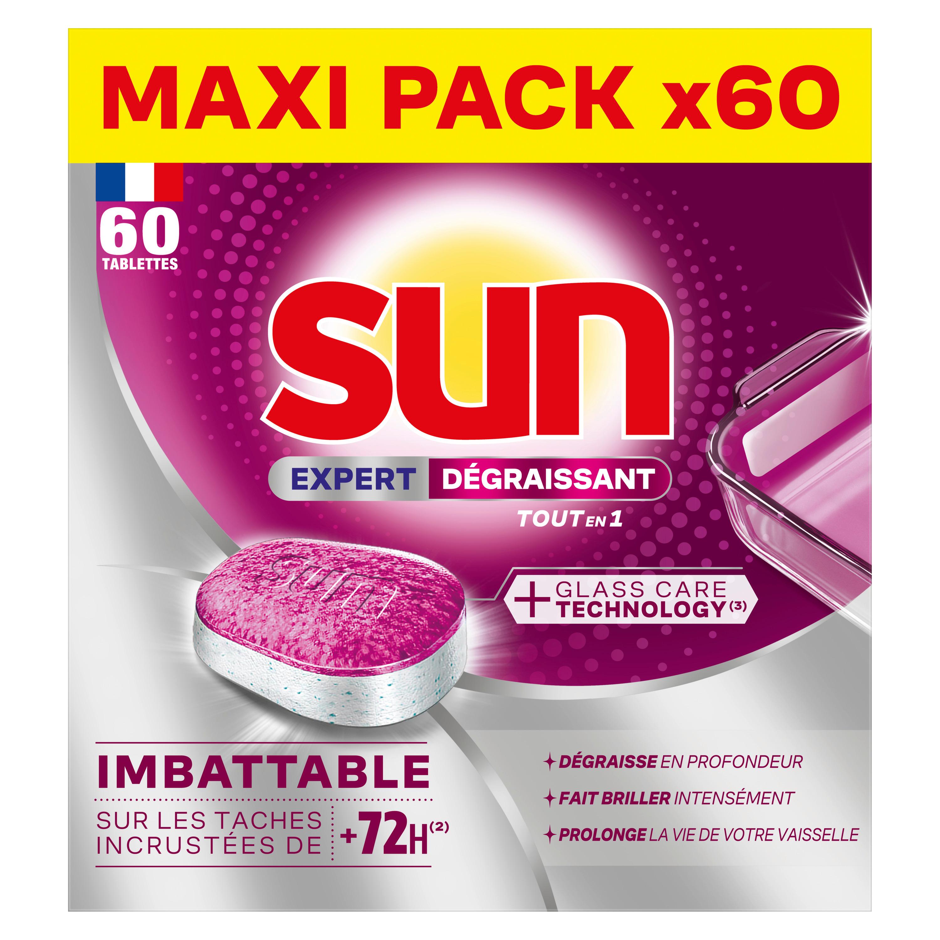 SUN Expert Plus tablettes lave-vaisselle tout en 1 60 lavages 1,05kg