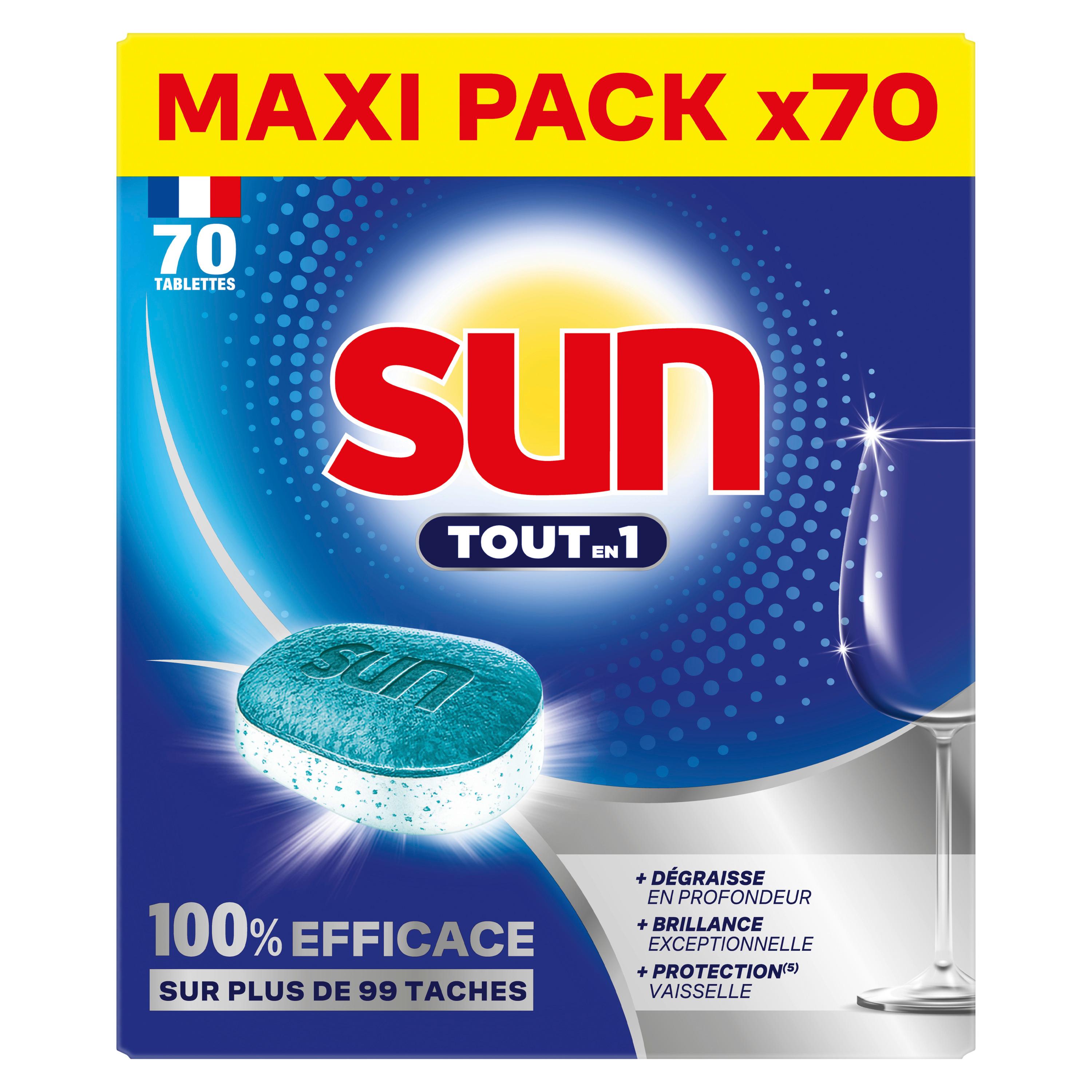 SUN Tablettes lave-vaisselle tout en 1 70 lavages 1.15kg