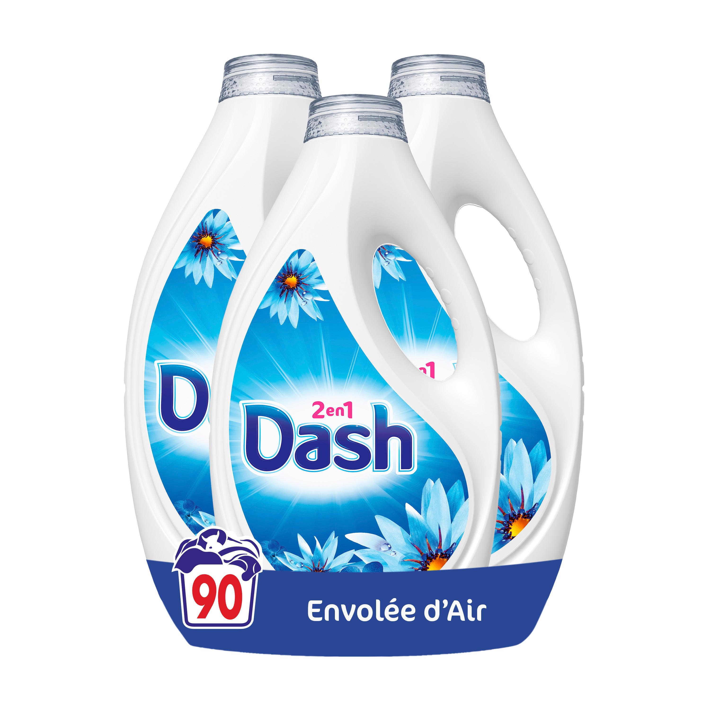 DASH Lessive liquide envolée air frais 3x30 doses