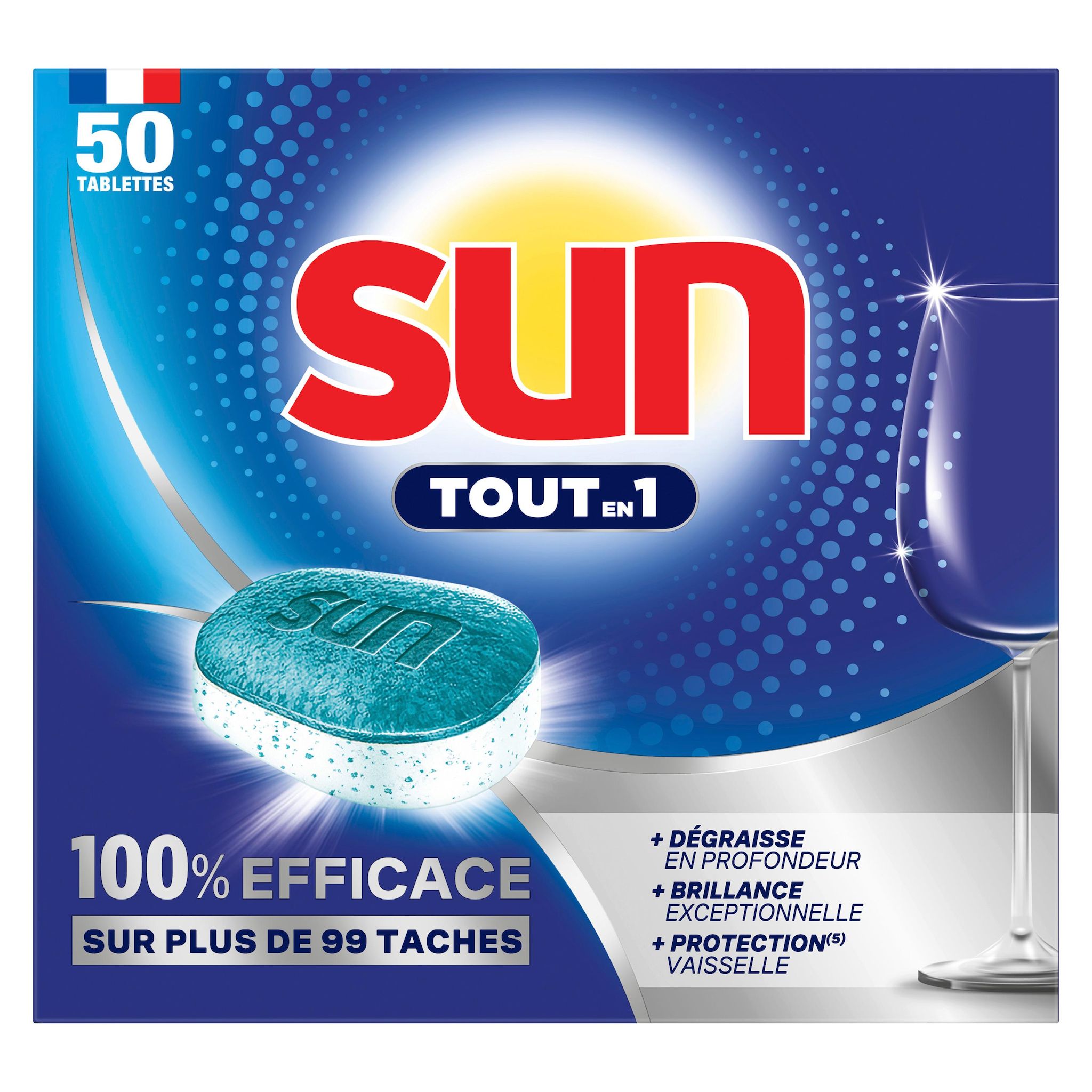 SUN Tablettes lave-vaisselle tout en 1 50 tablettes