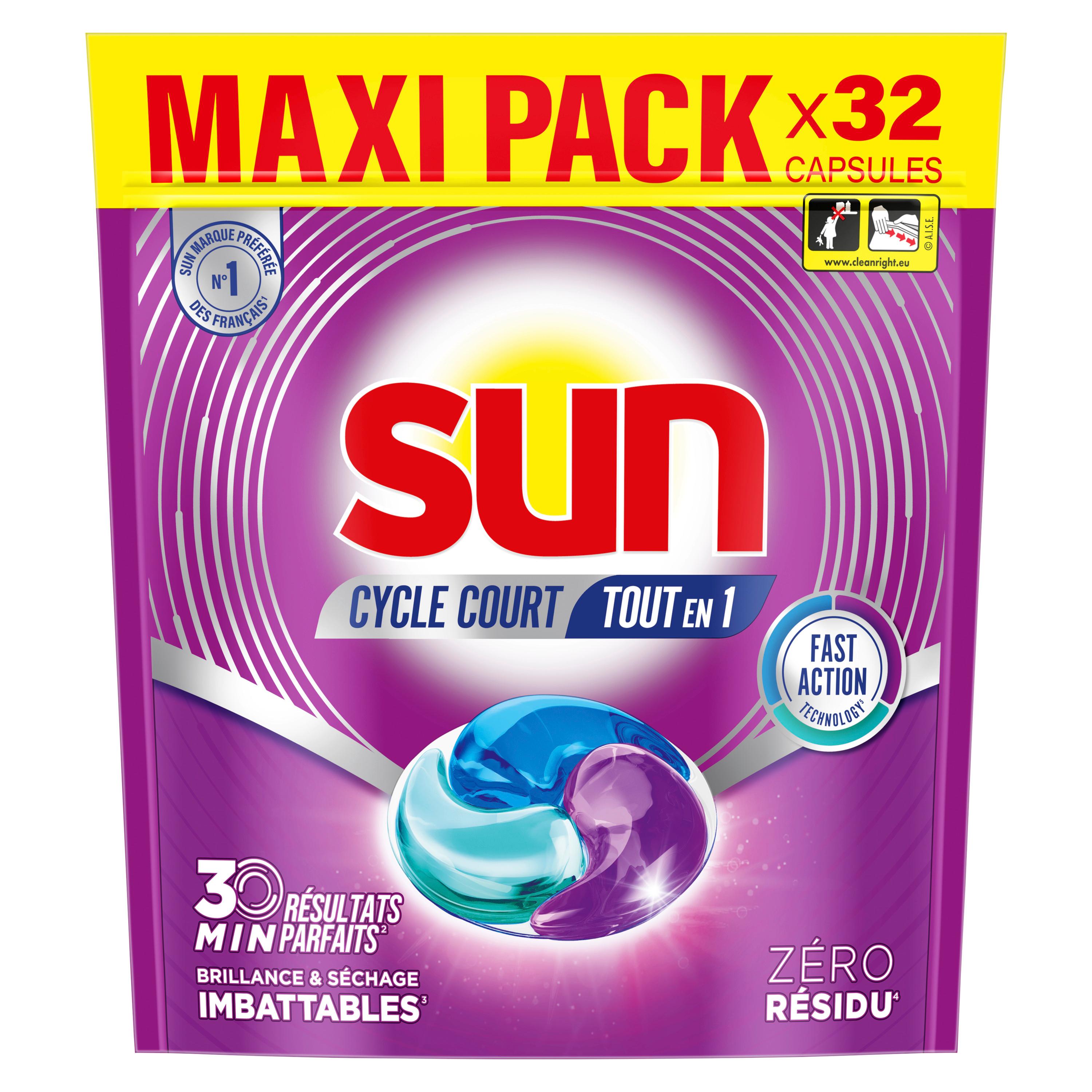 SUN Capsules lave-vaisselle 32 lavages 410g
