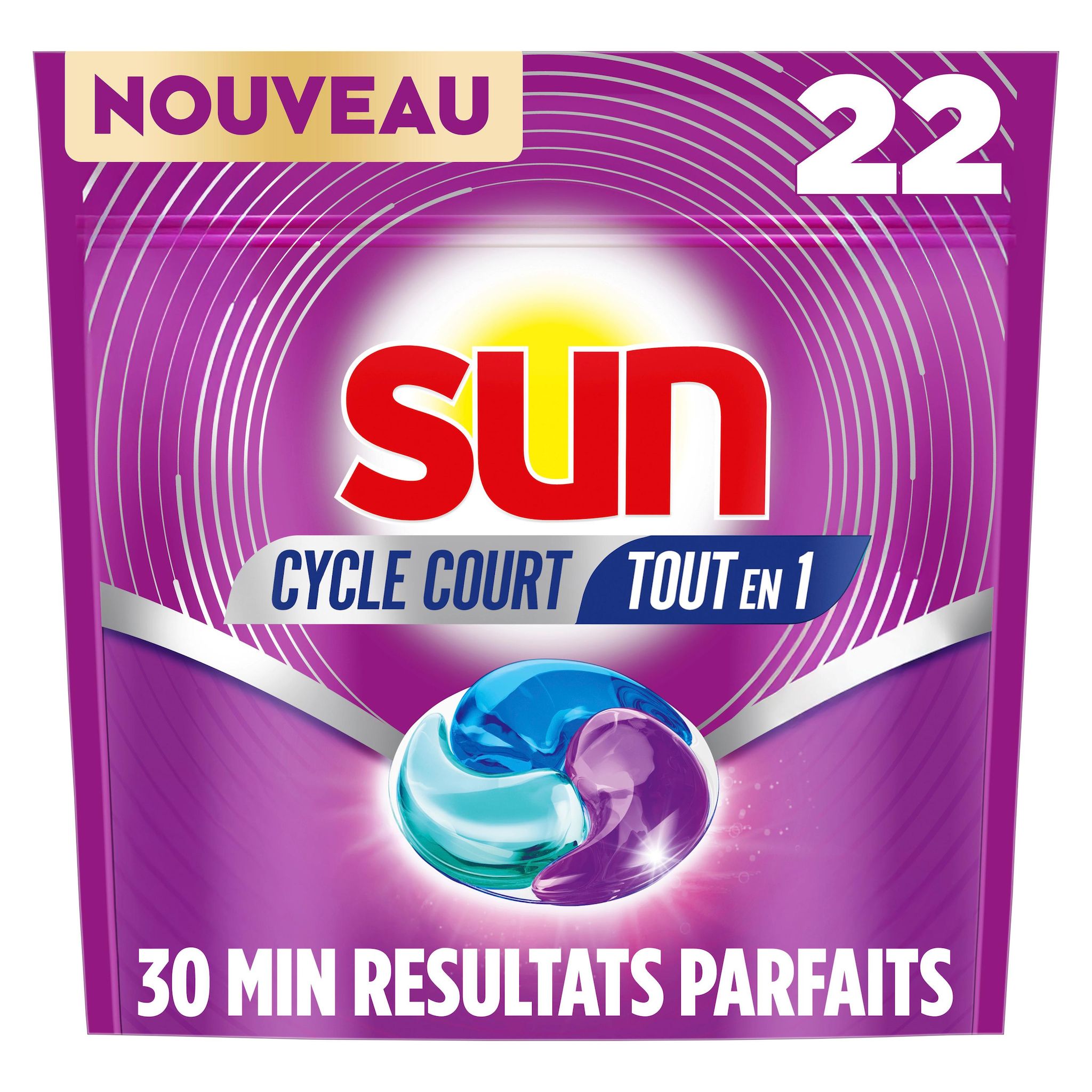 SUN Capsules lave-vaisselle tout-en-1 22 capsules