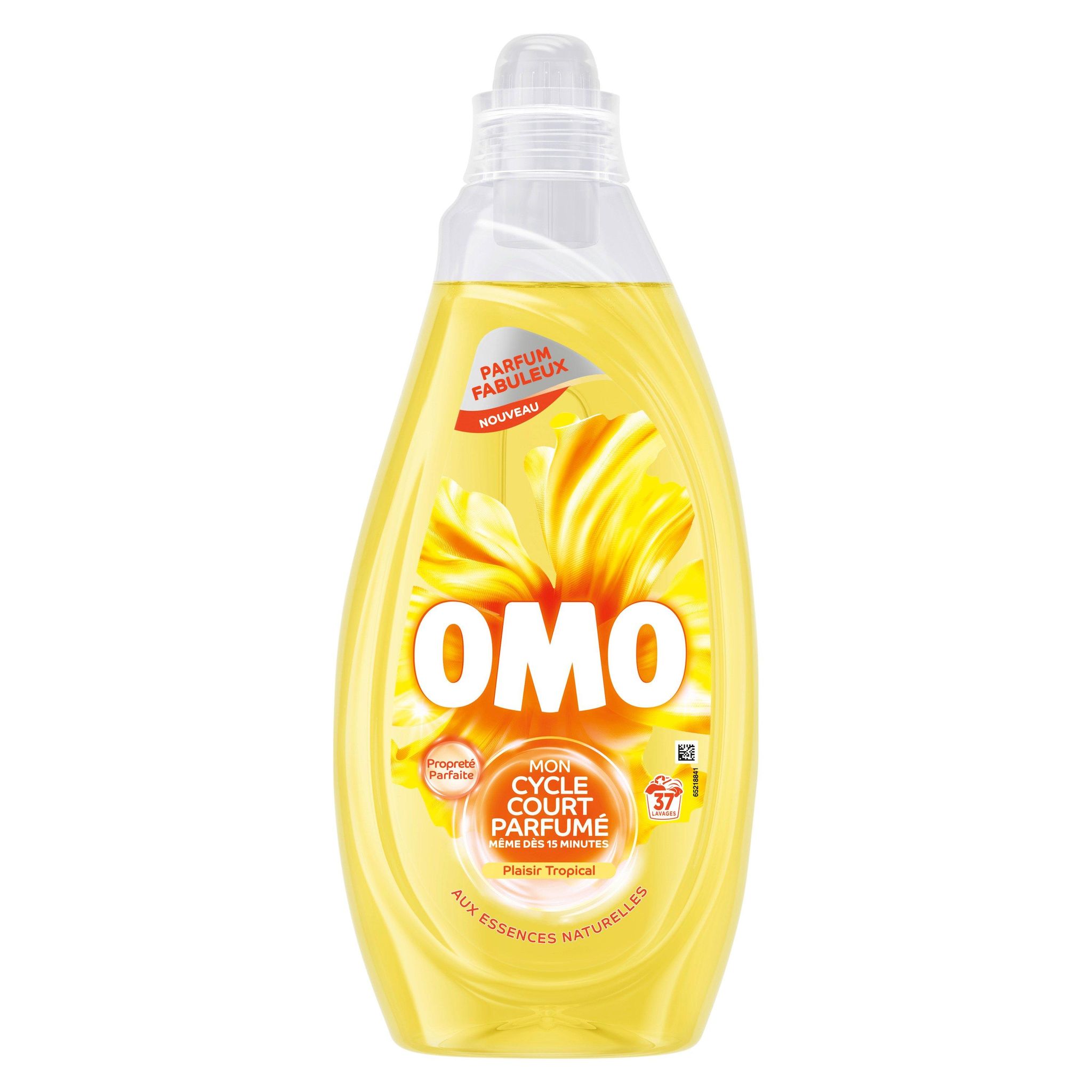 Voir la diapositive 2 : OMO Mon cycle court lessive liquide freesia litchi 37 lavages 1.48l