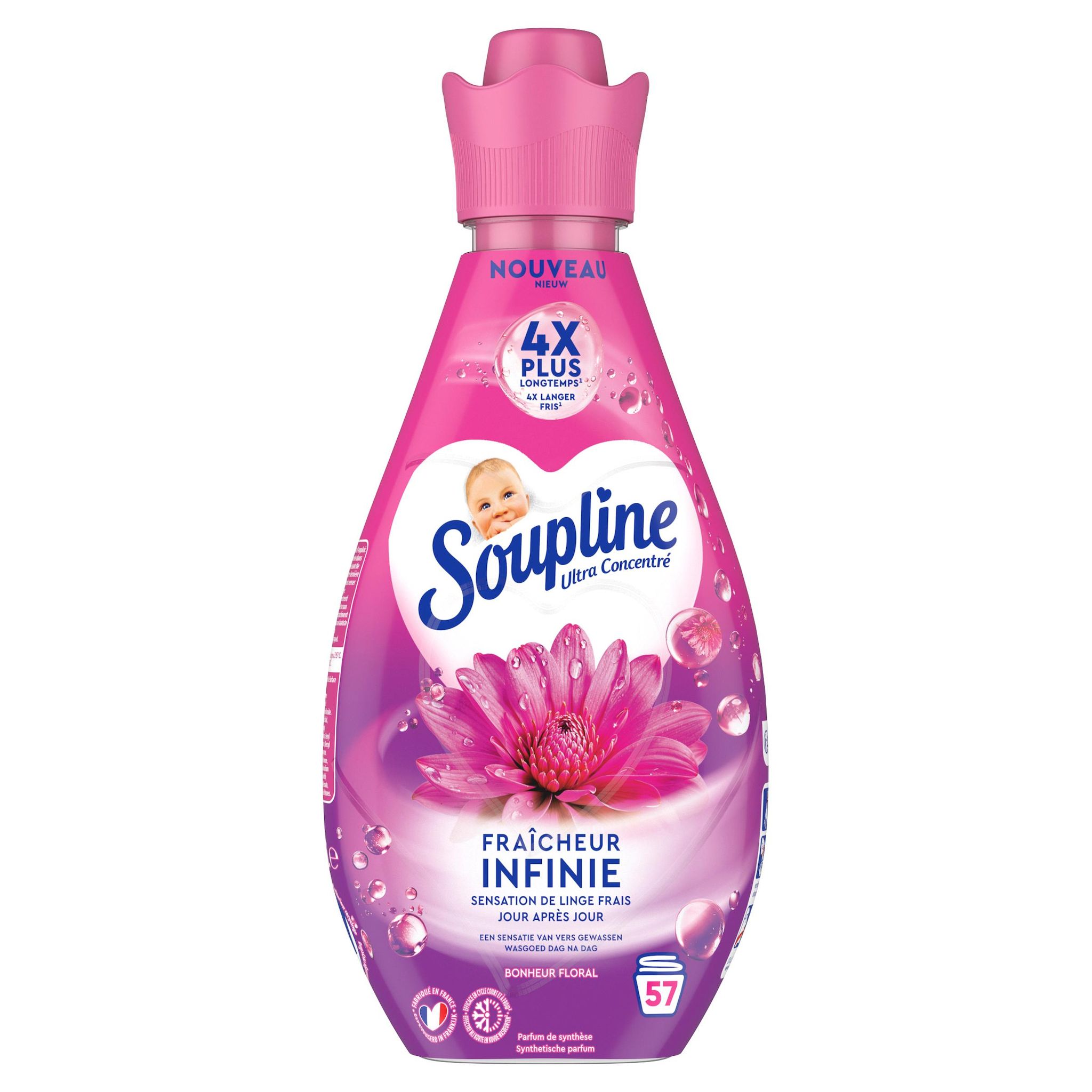 SOUPLINE Adoucissant fresh rose 740ml