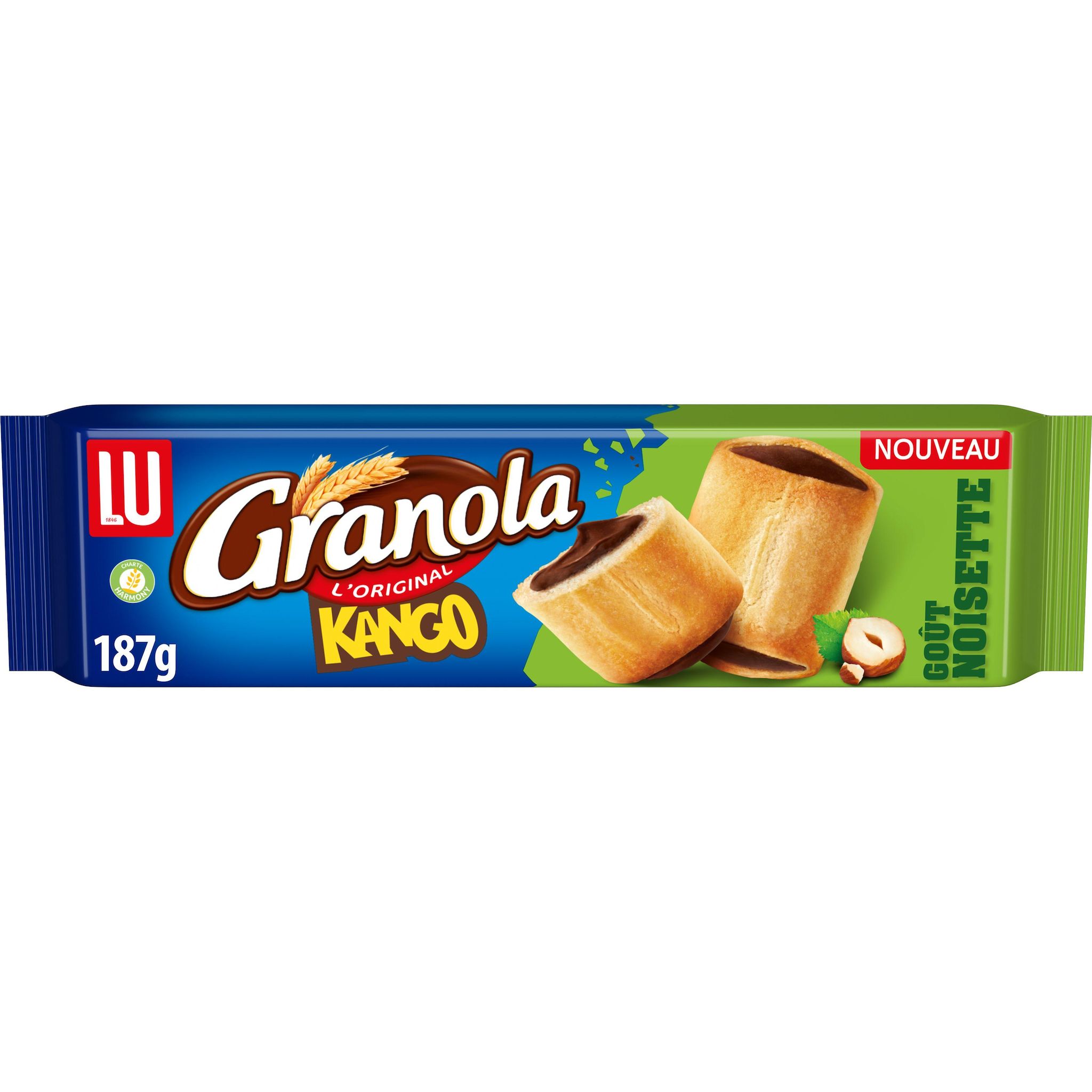 GRANOLA Biscuits kango fourrés au chocolat et noisette 187g