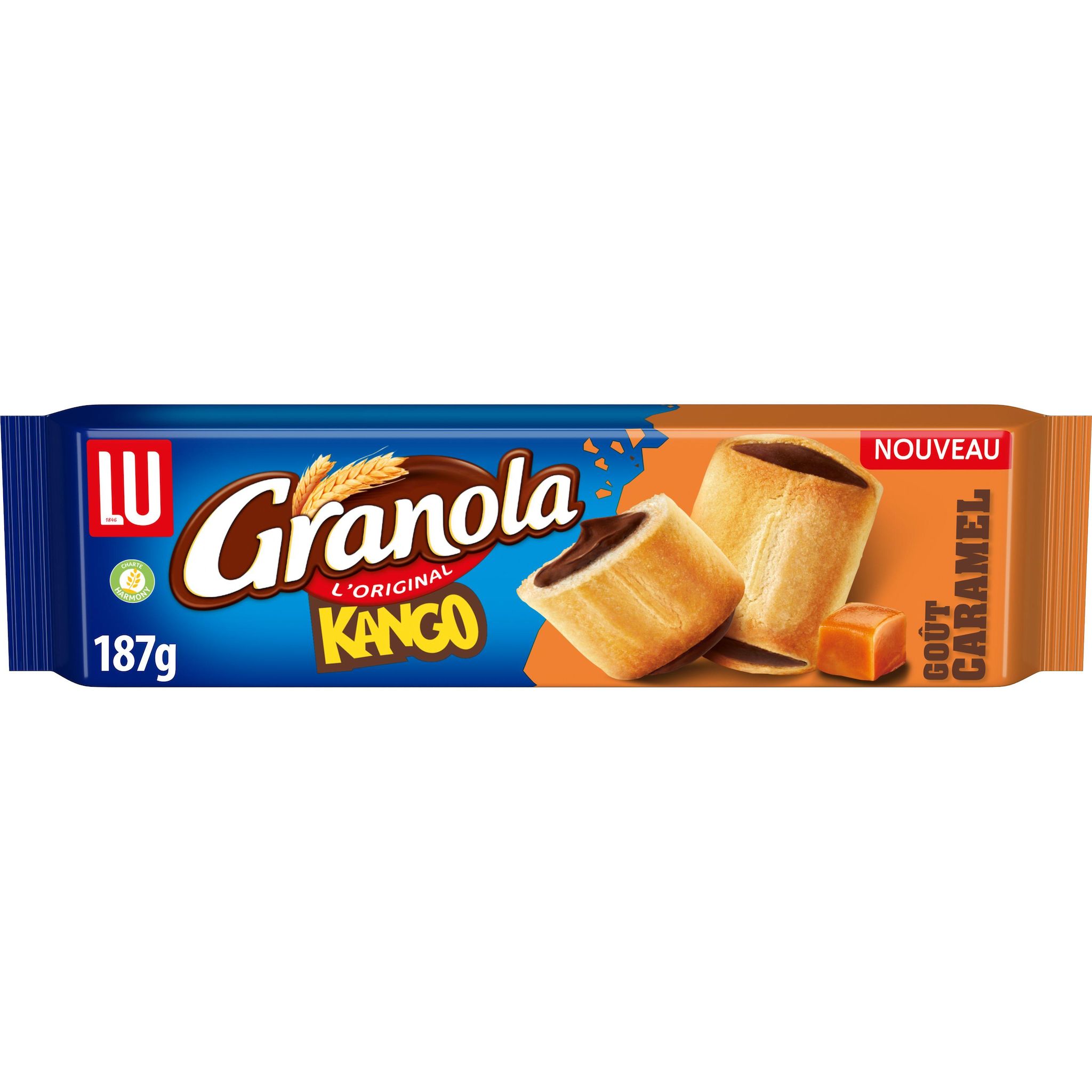 GRANOLA Kango biscuits fourrés chocolat caramel 187g