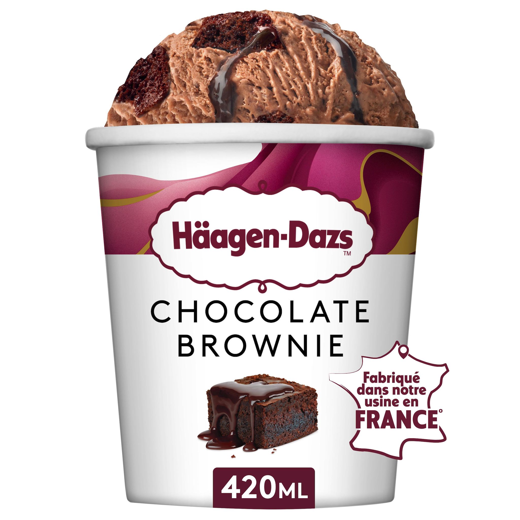 HAAGEN DAZS Pot de crème glacée chocolat brownie 349g