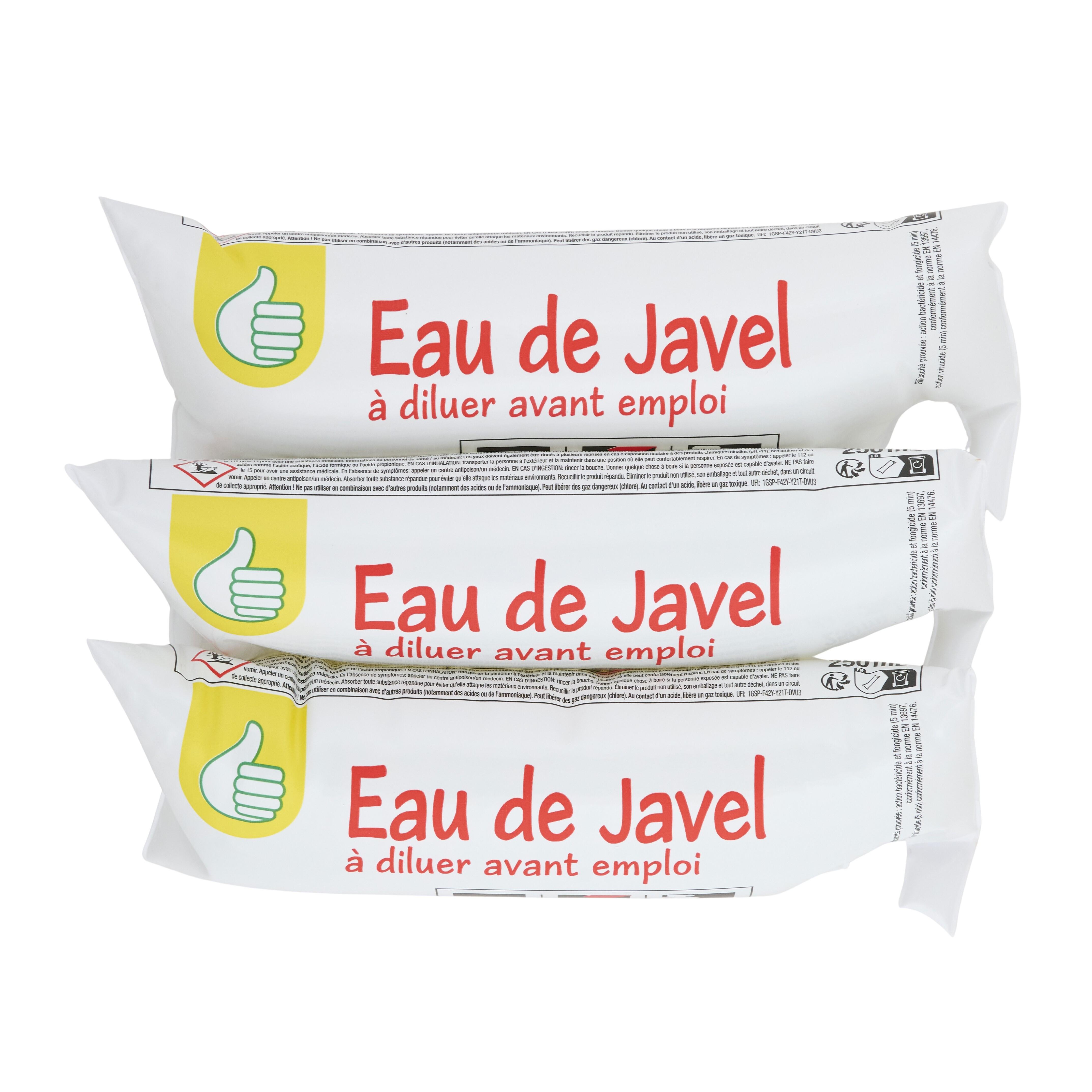POUCE Désinfectant berlingot javel 3x250ml