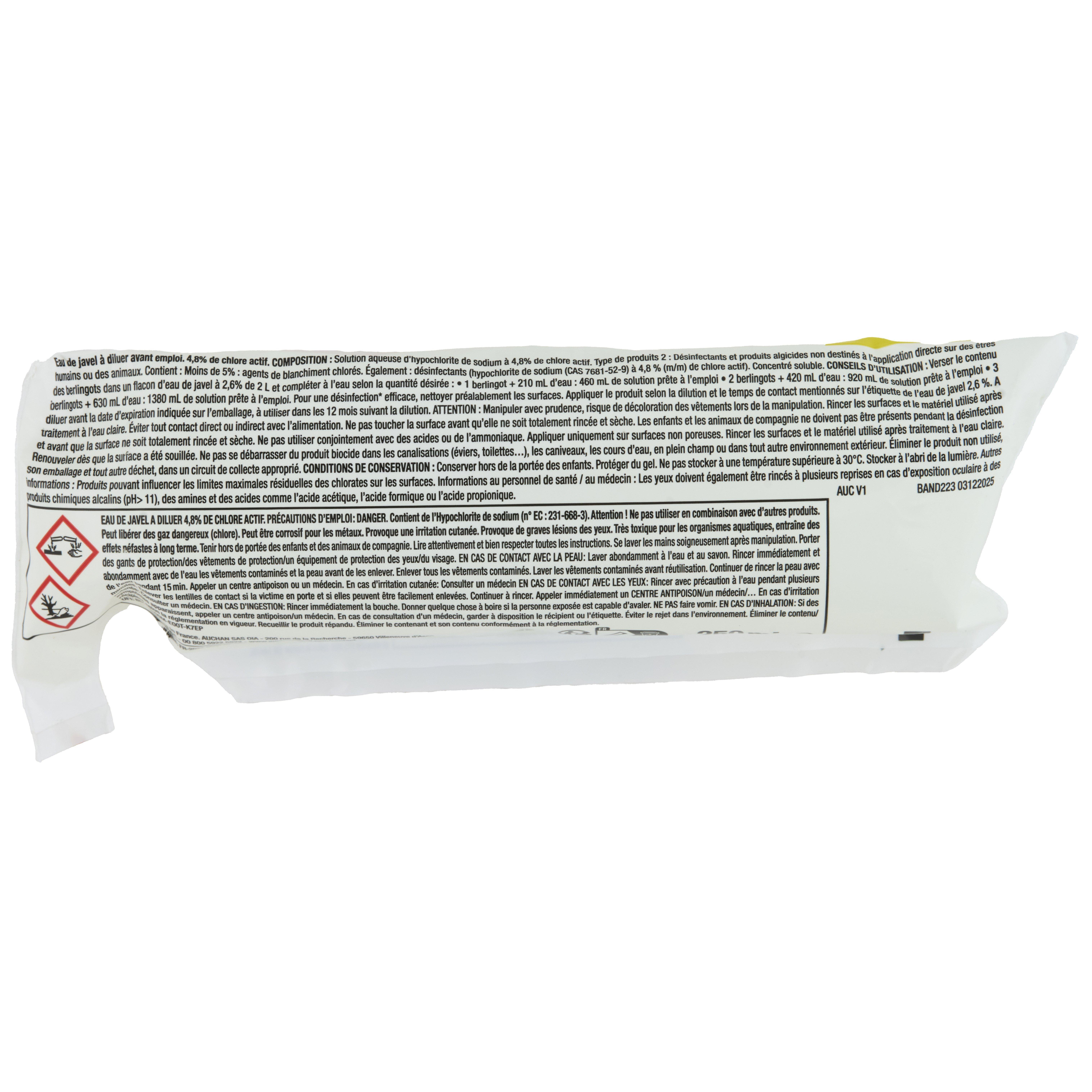 Voir la diapositive 2 : POUCE Désinfectant berlingot javel 3x250ml