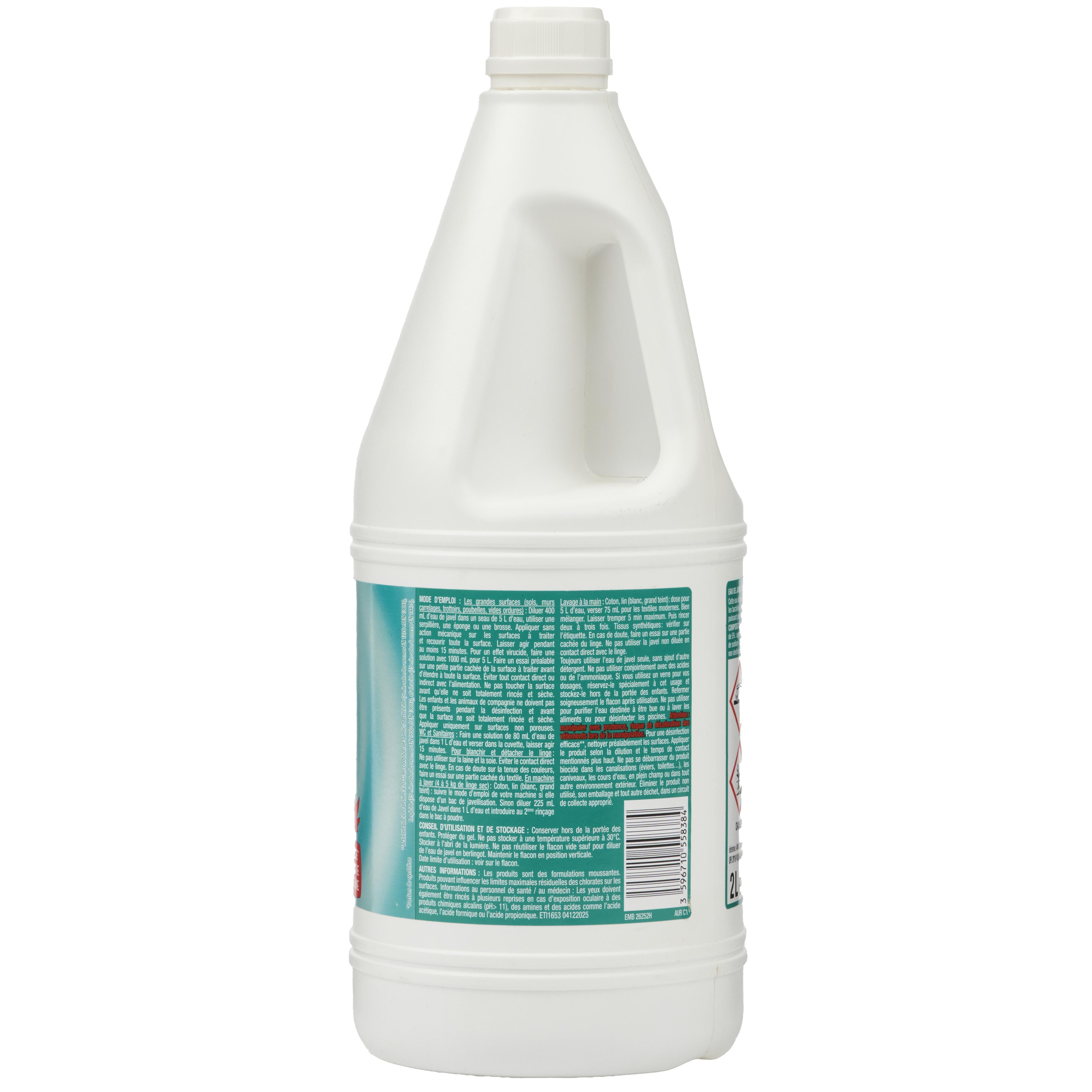 Voir la diapositive 3 : AUCHAN Eau de javel désinfectant eucalyptus 2l