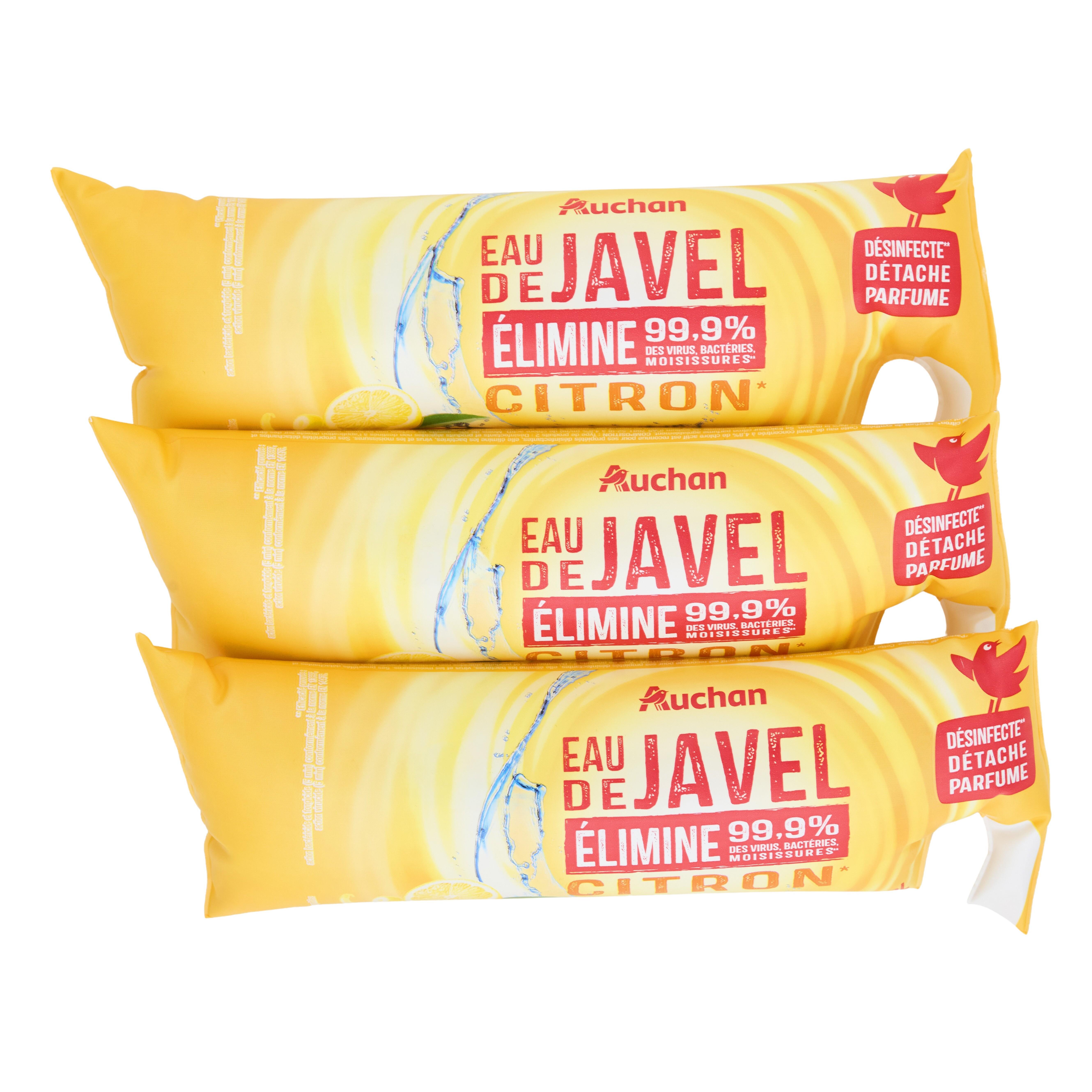 AUCHAN Eau de javel citron 3x250ml