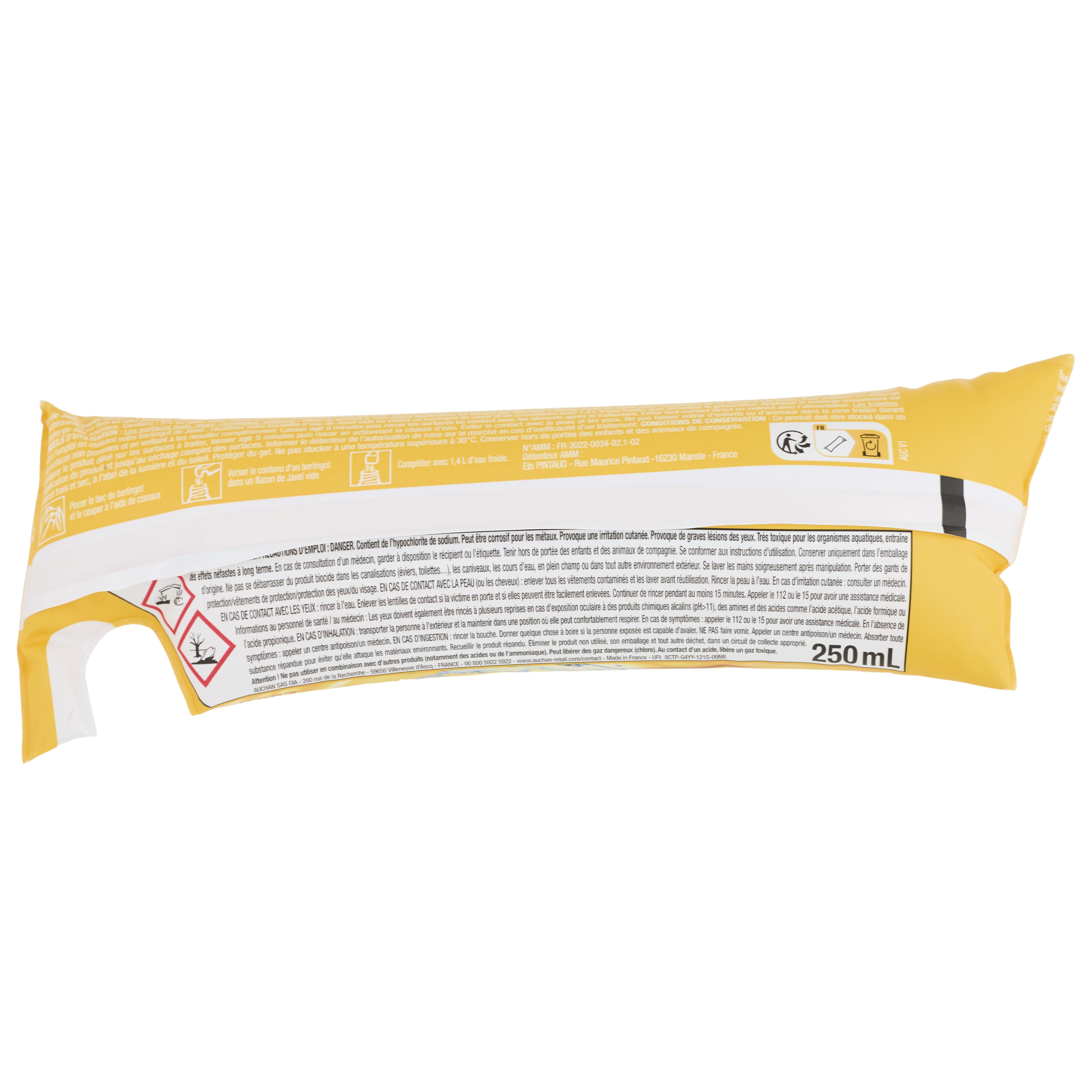 Voir la diapositive 3 : AUCHAN Eau de javel citron 3x250ml
