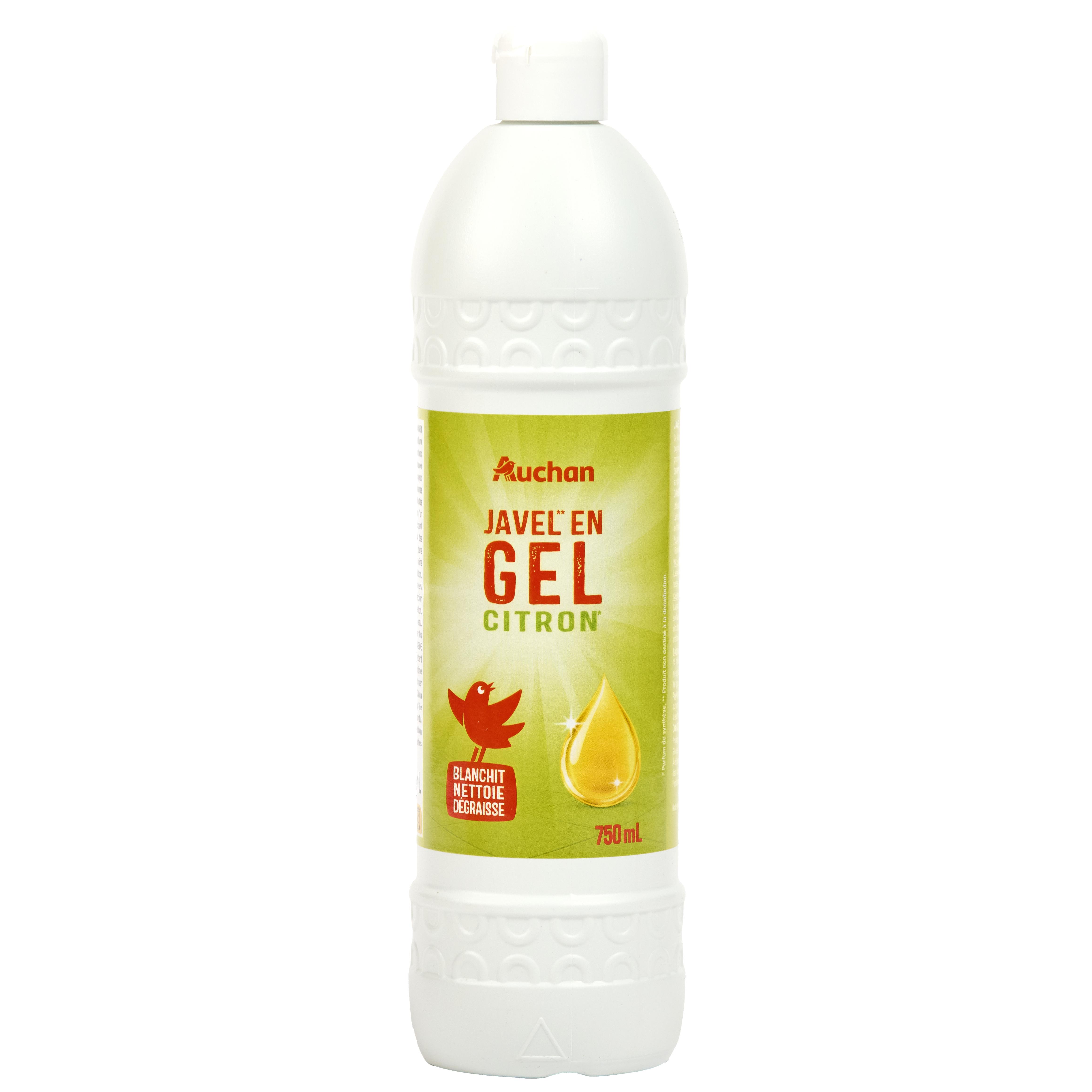 AUCHAN Gel javel nettoyant citron 750ml