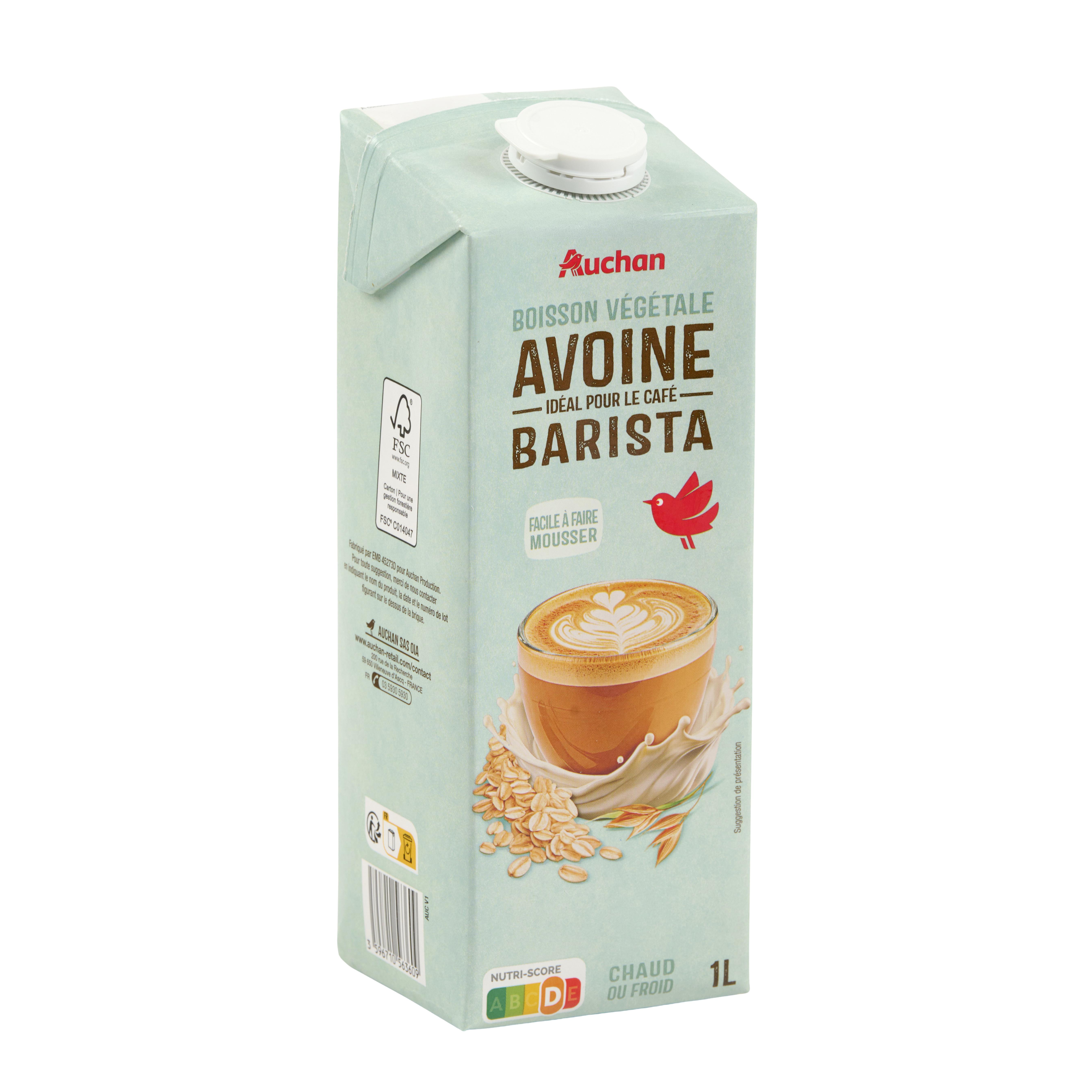 Voir la diapositive 3 : AUCHAN Boisson végétale à l'avoine barista 1l