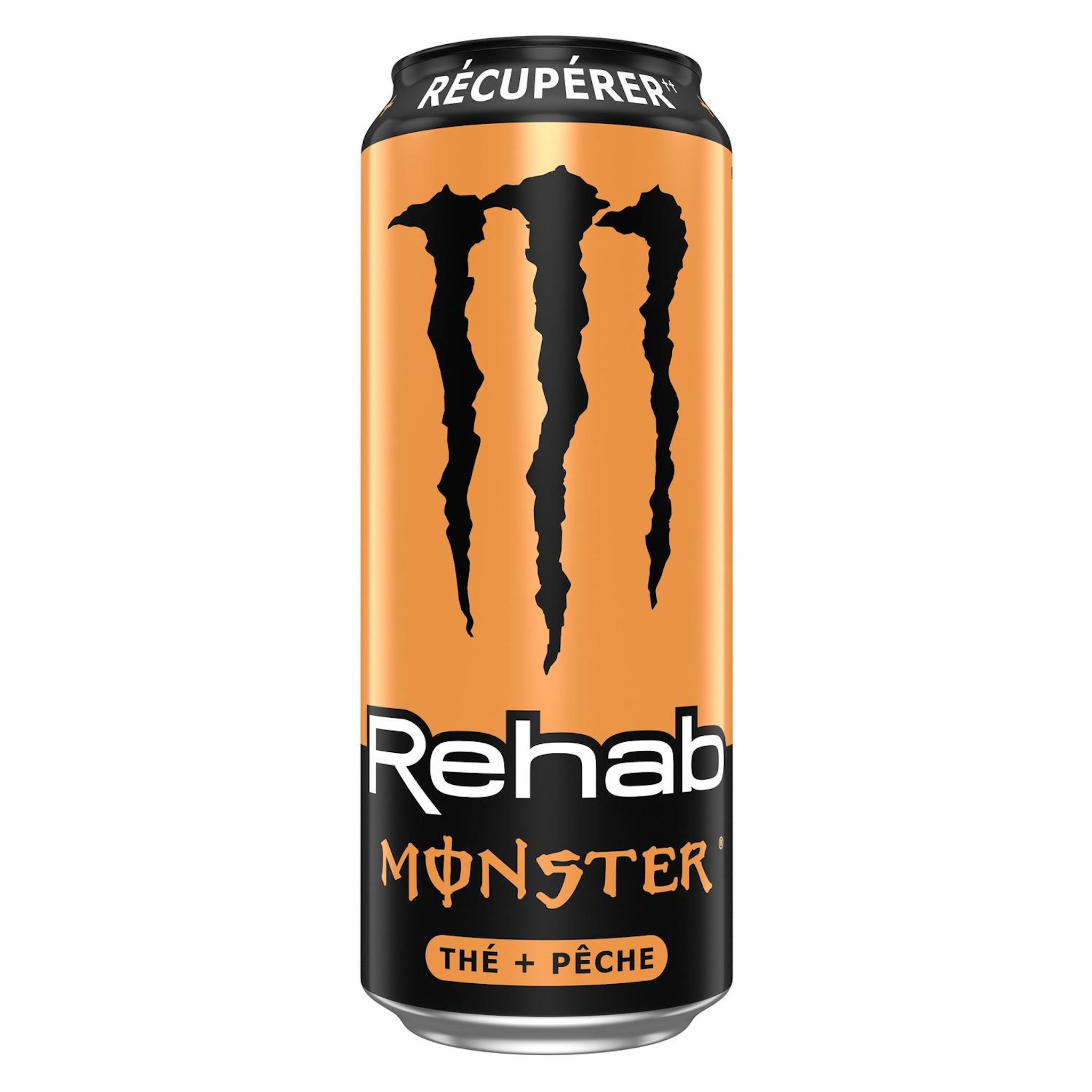 MONSTER ENERGY Boisson énergisante enrichie en vitamines B saveur pêche boîte 50cl