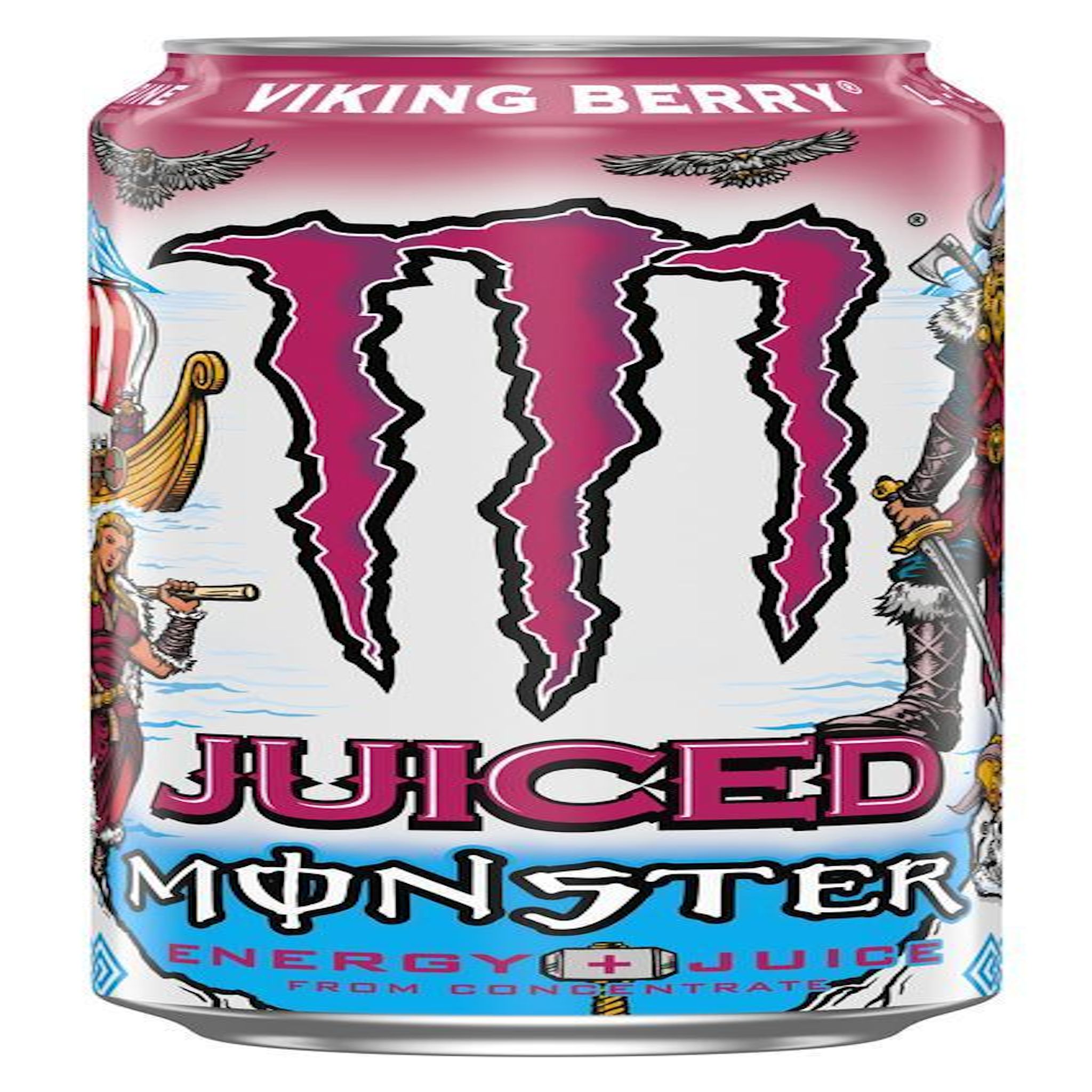 MONSTER ENERGY Boisson énergisante gazeuse Viking Berry enrichie en vitamines B boîte 50cl