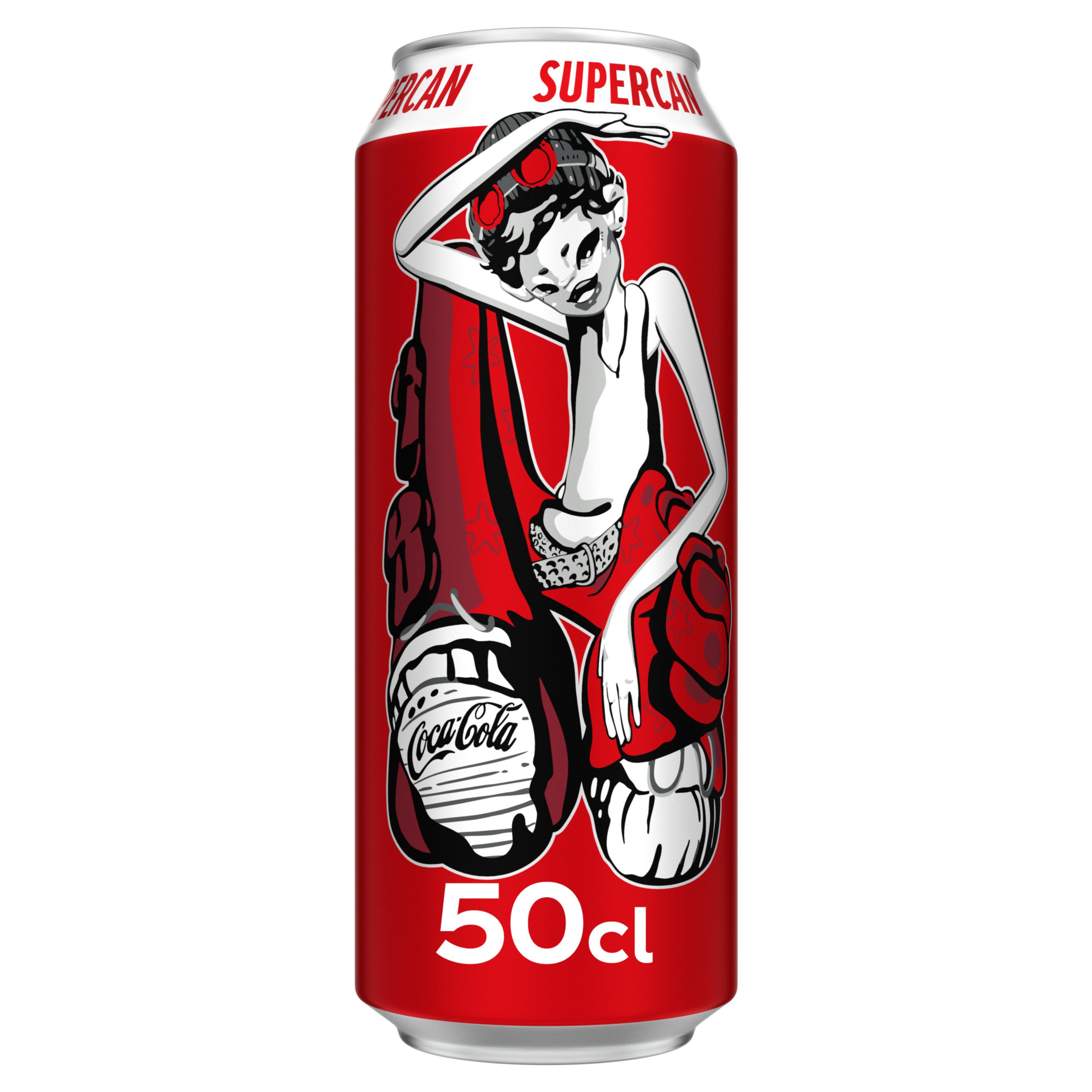 COCA-COLA Boisson gazeuse aux extraits végétaux goût original boîte 50cl