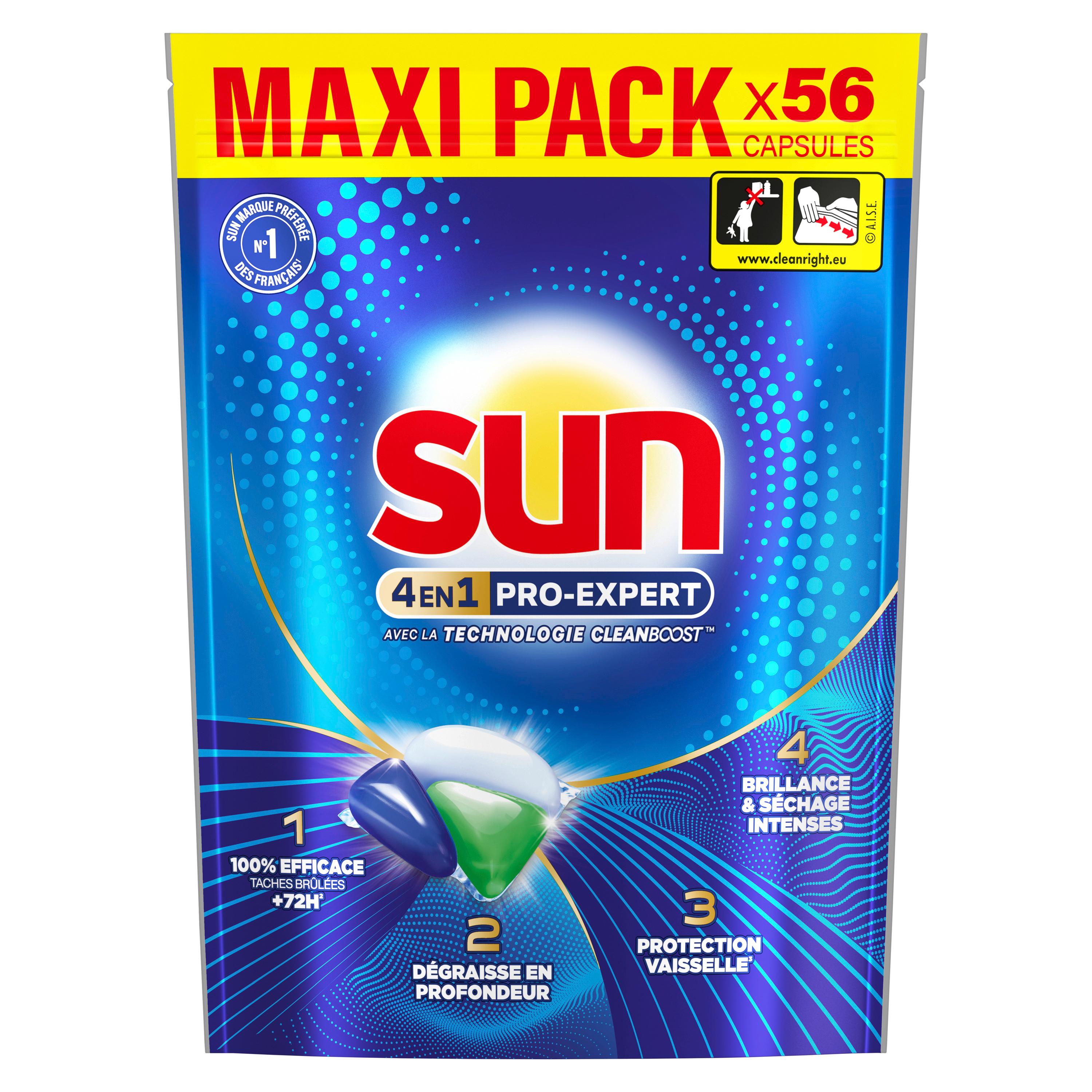 Voir la diapositive 2 : SUN Expert Capsules lave-vaisselle 56 capsules