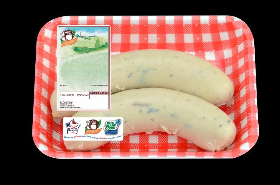 CHARCUTERIE COSME Boudin blanc forestier 2 pièces 230g
