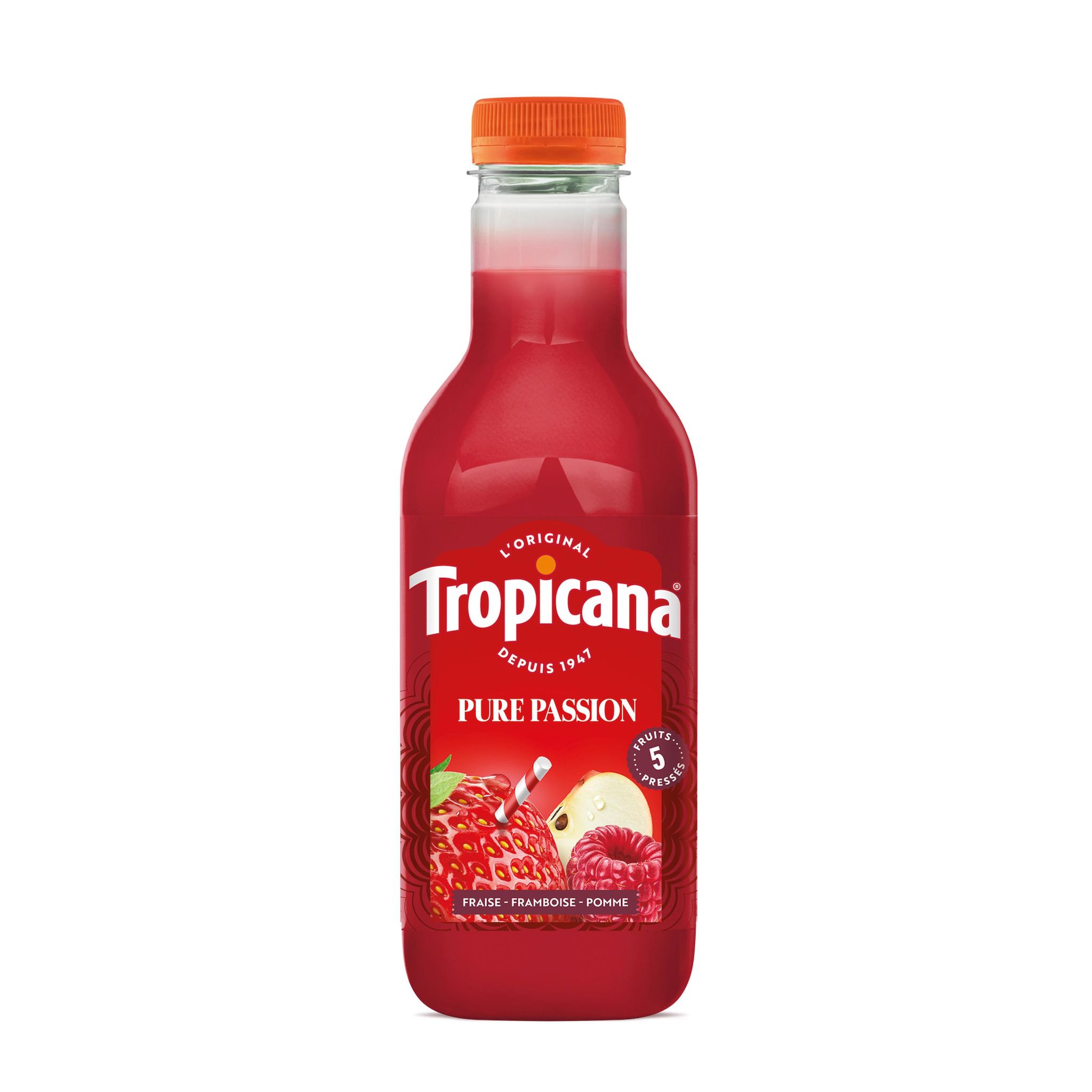TROPICANA Pure passion jus de 5 fruits pressés 90cl