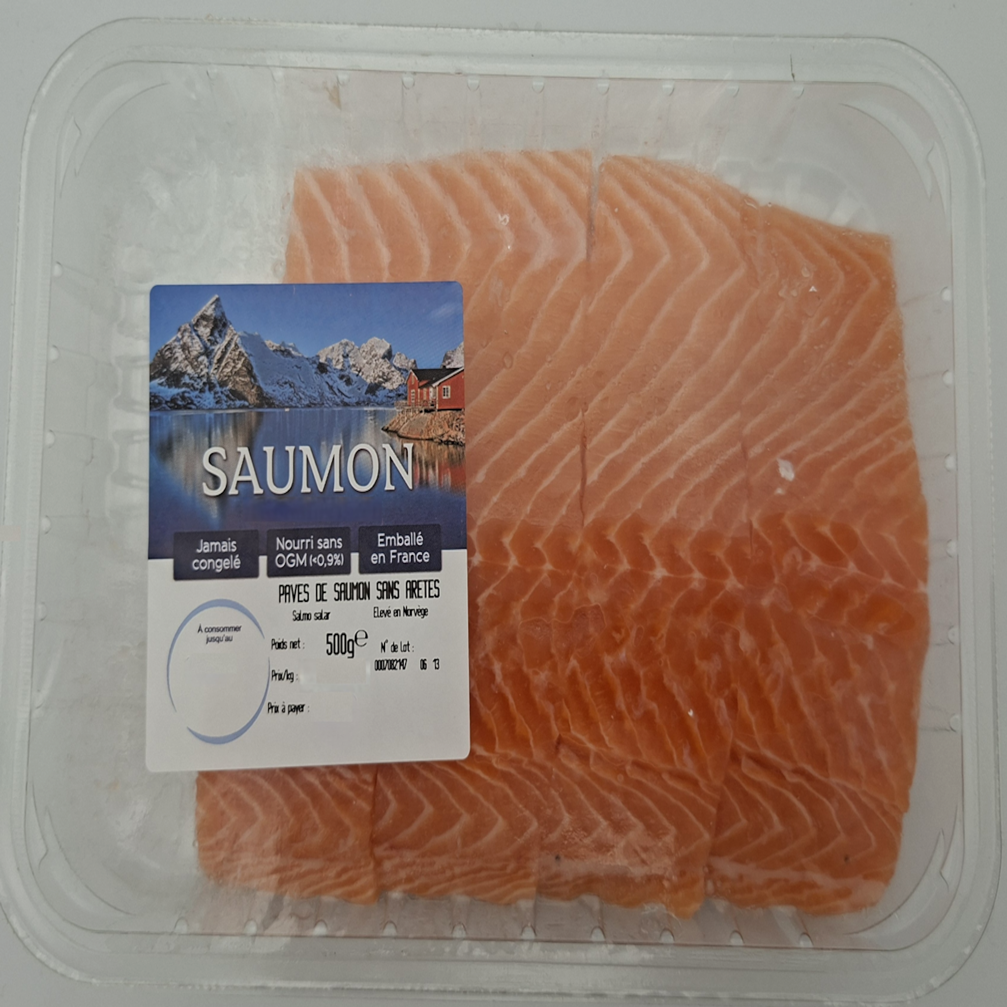 Voir la diapositive 2 : Pavés de saumon de Norvège 500g