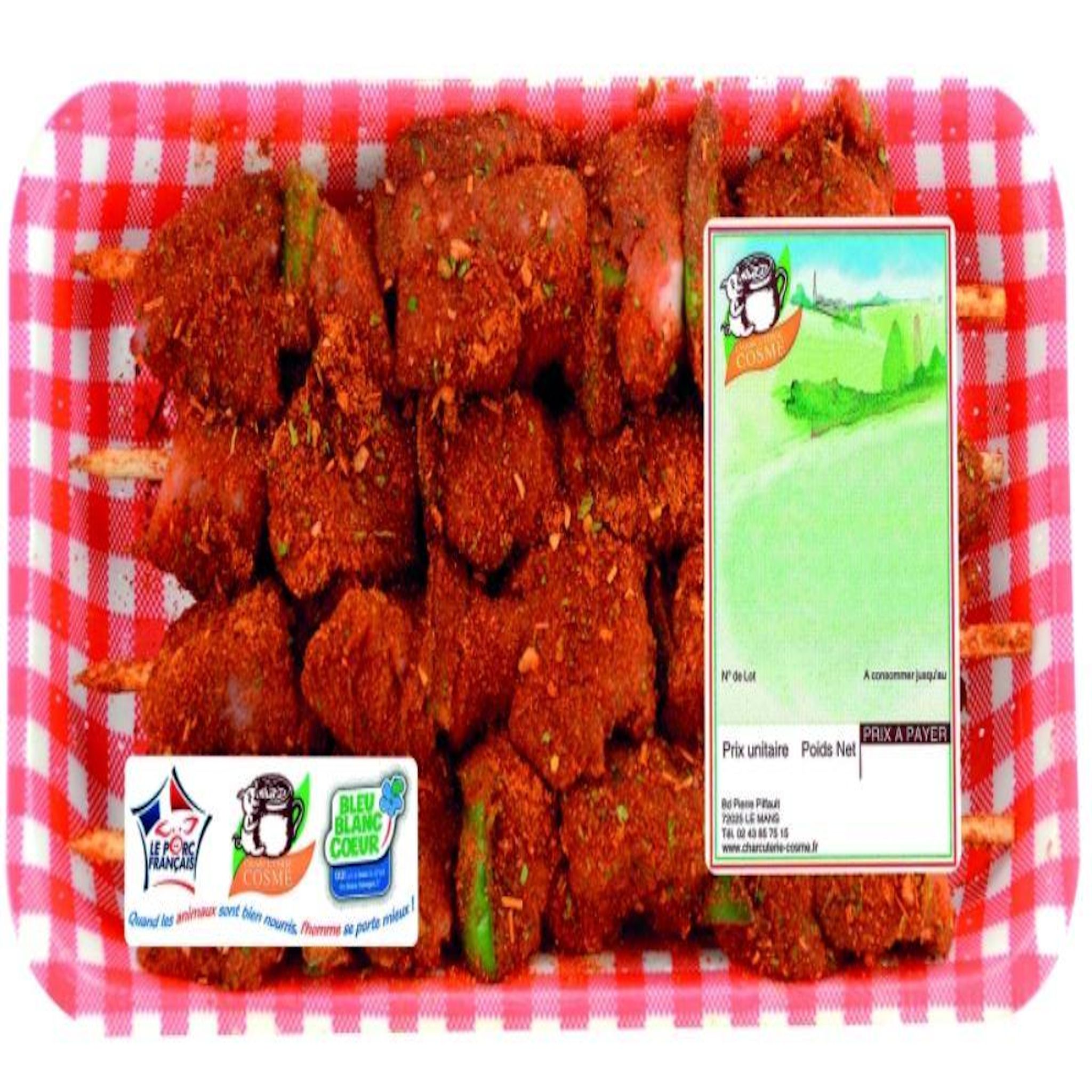 Brochettes de porc mexicaine 4 pièces 400 g