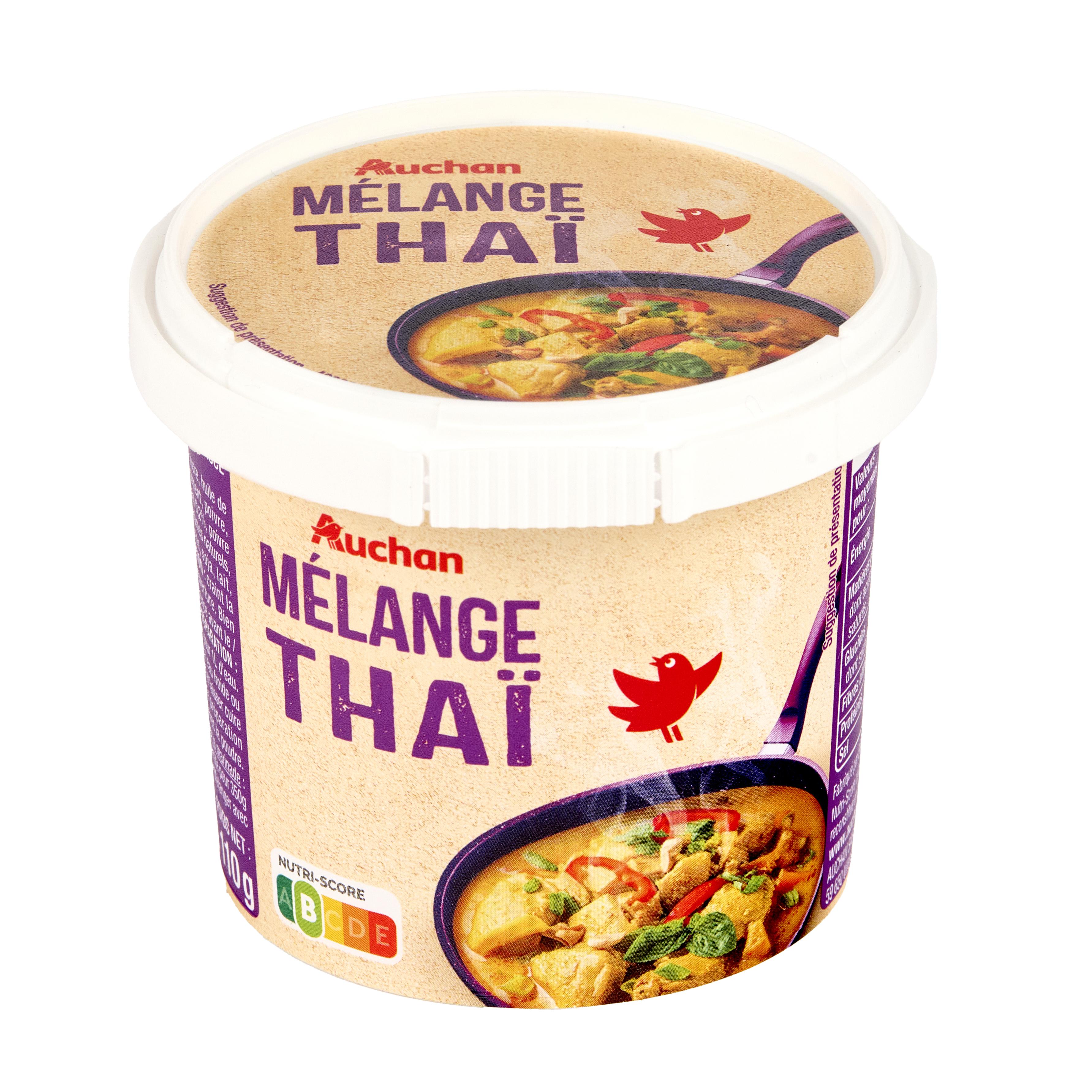 Voir la diapositive 3 : AUCHAN Fond thaï déshydraté 110g