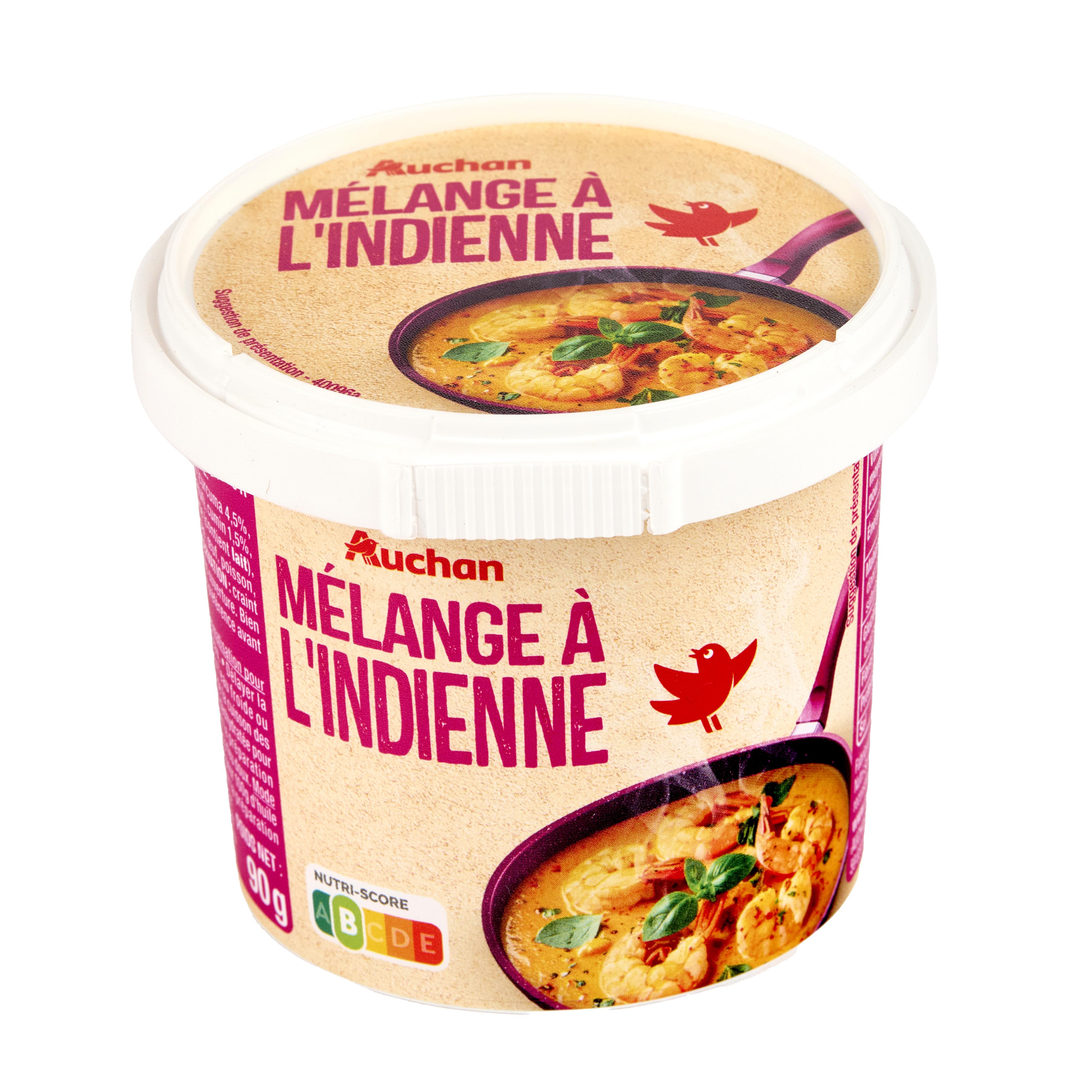 Voir la diapositive 2 : AUCHAN Fond à l'indienne 90g