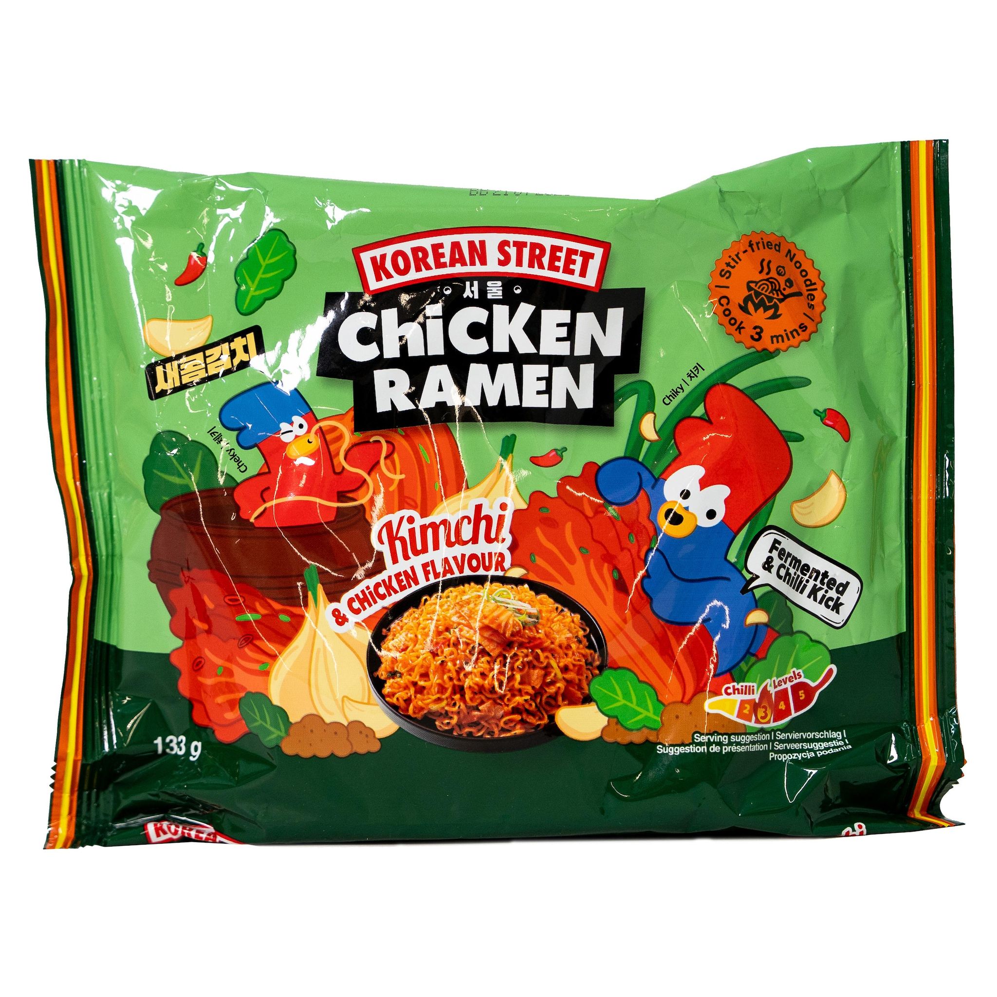 KOREAN STREET MARKET Nouilles ramen kimchi poulet sachet 133g