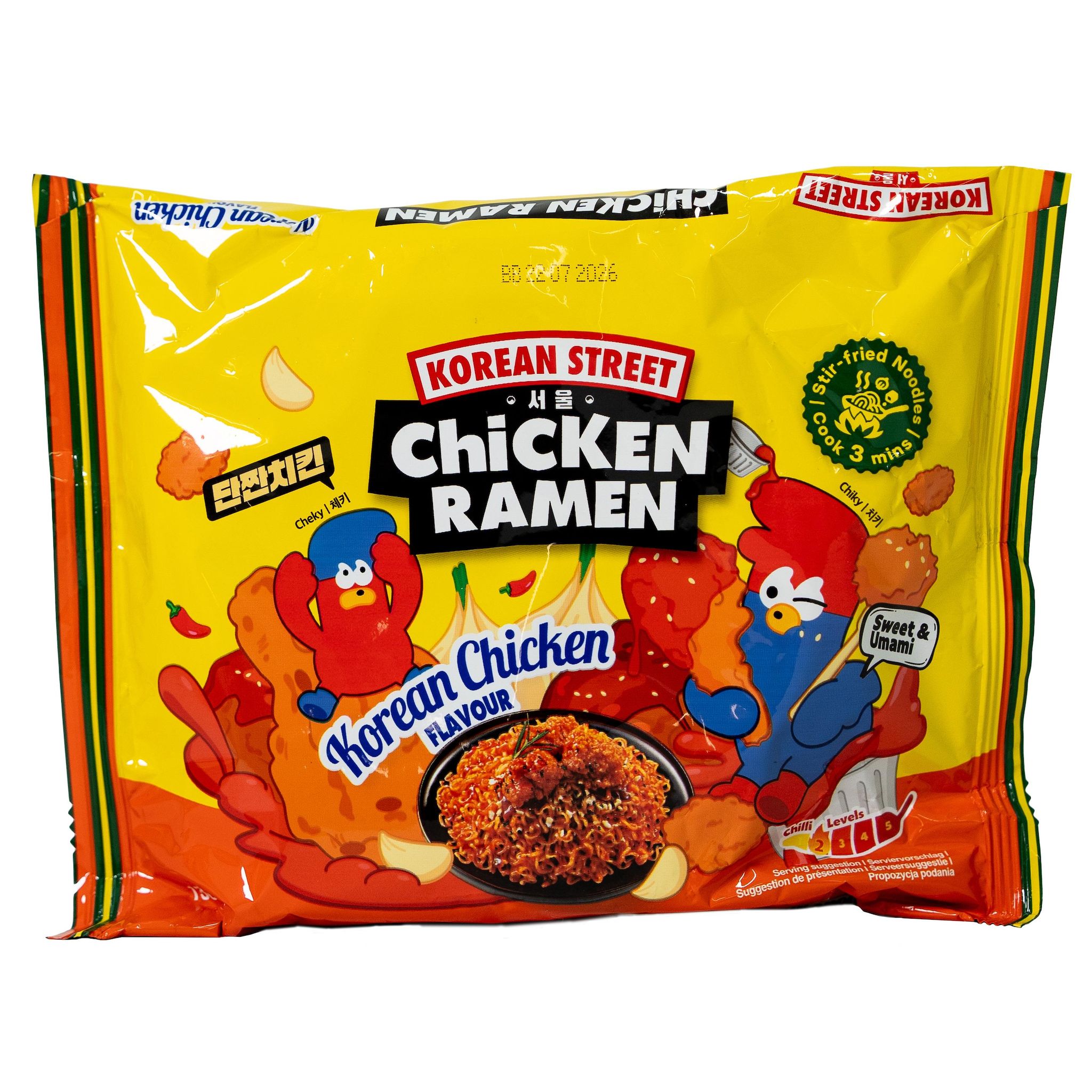 KOREAN STREET MARKET Nouilles poulet à la coréenne sachet 1 portion 138g