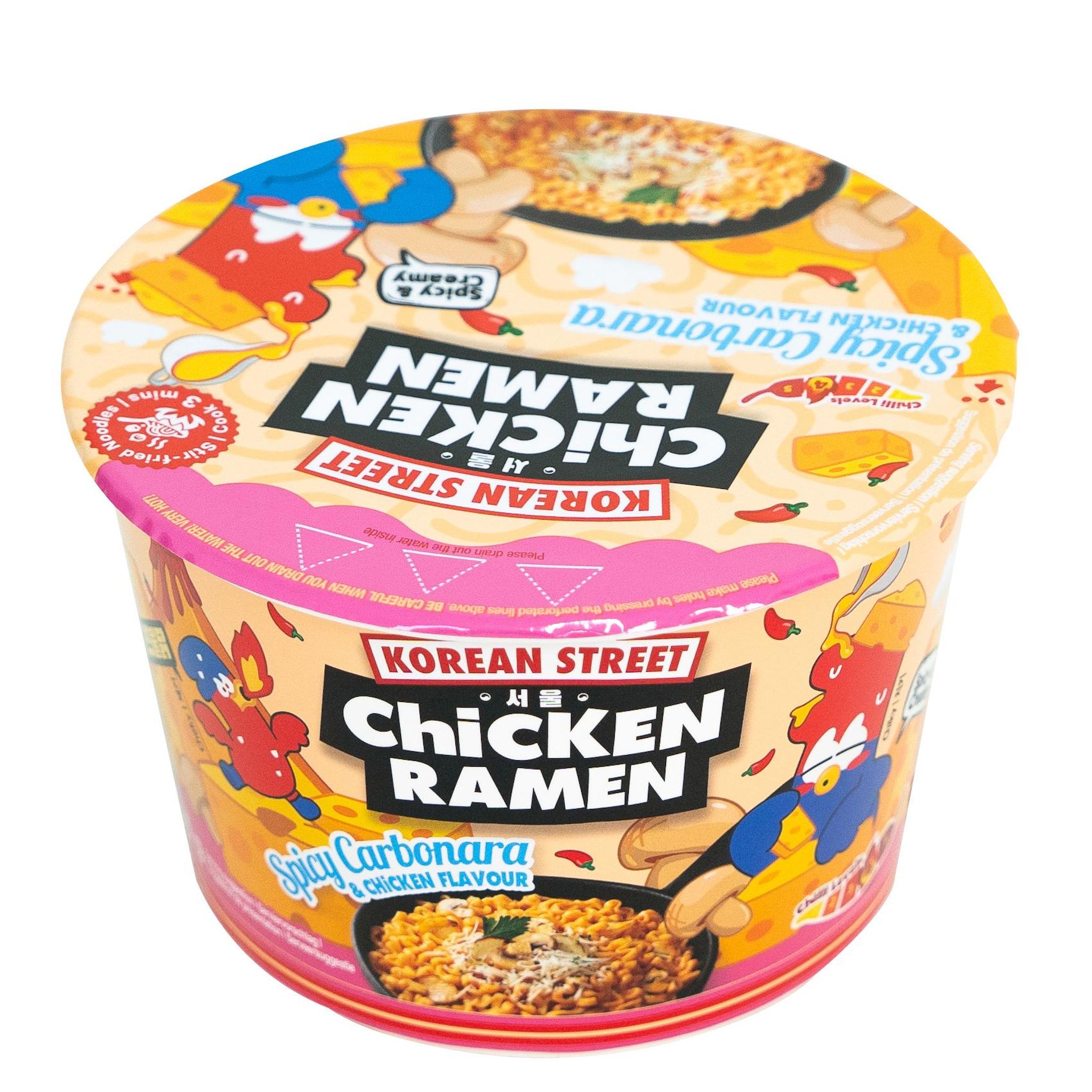 KOREAN STREET MARKET Nouilles ramen à la carbonara épicée 1 portion 106g