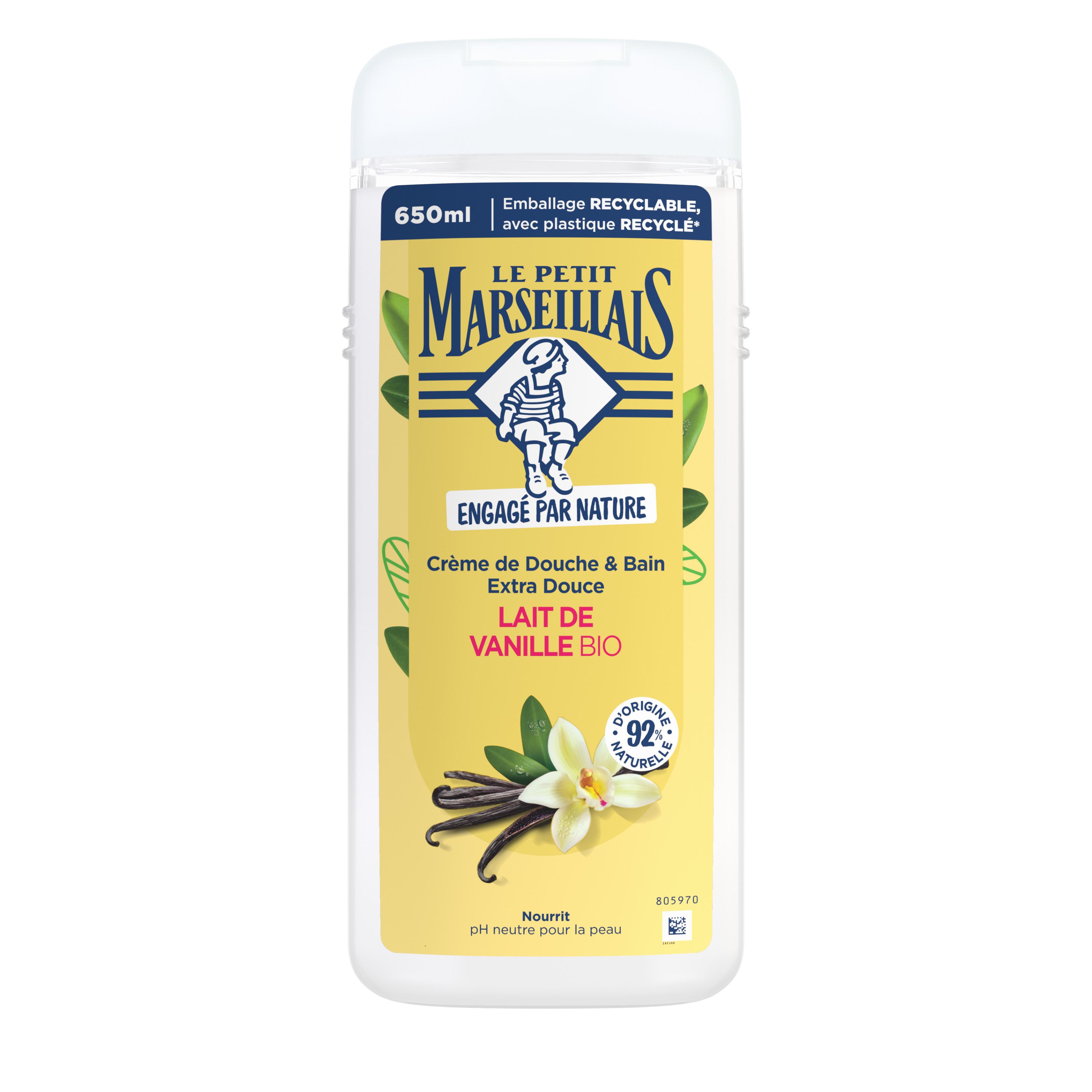LE PETIT MARSEILLAIS Crème de douche et bain lait de vanille 650ml