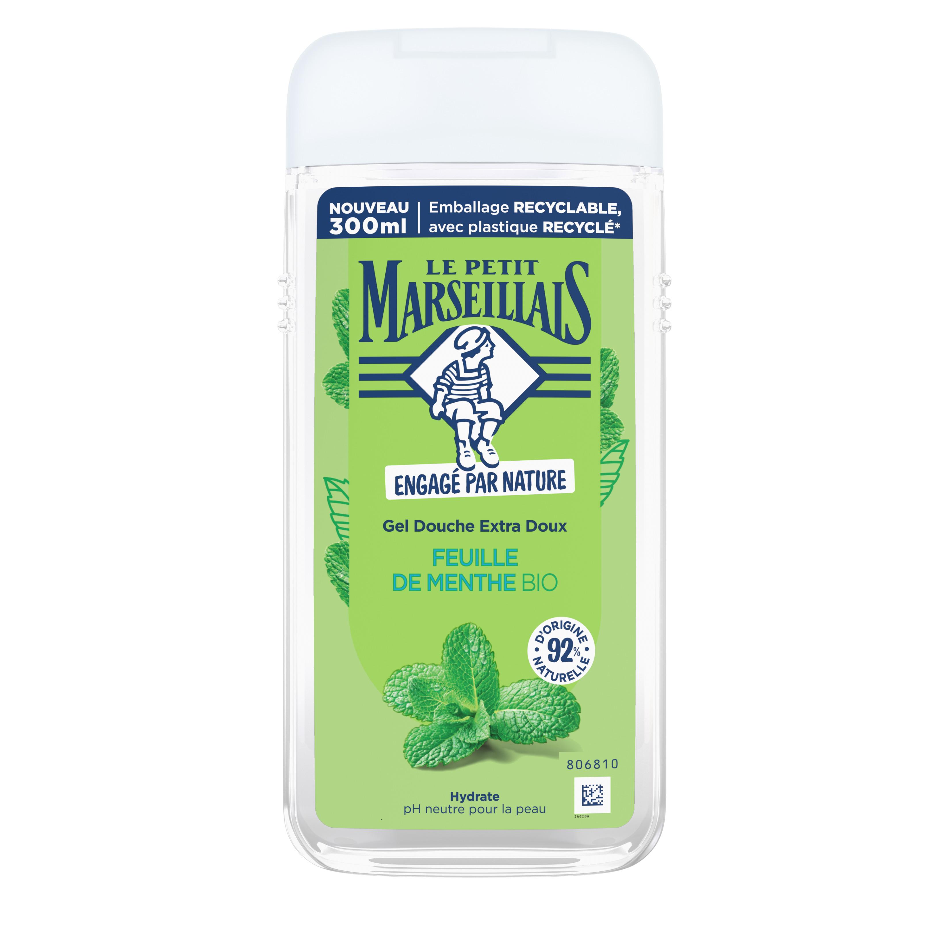 LE PETIT MARSEILLAIS Gel douche extra doux feuille de menthe bio 300ml
