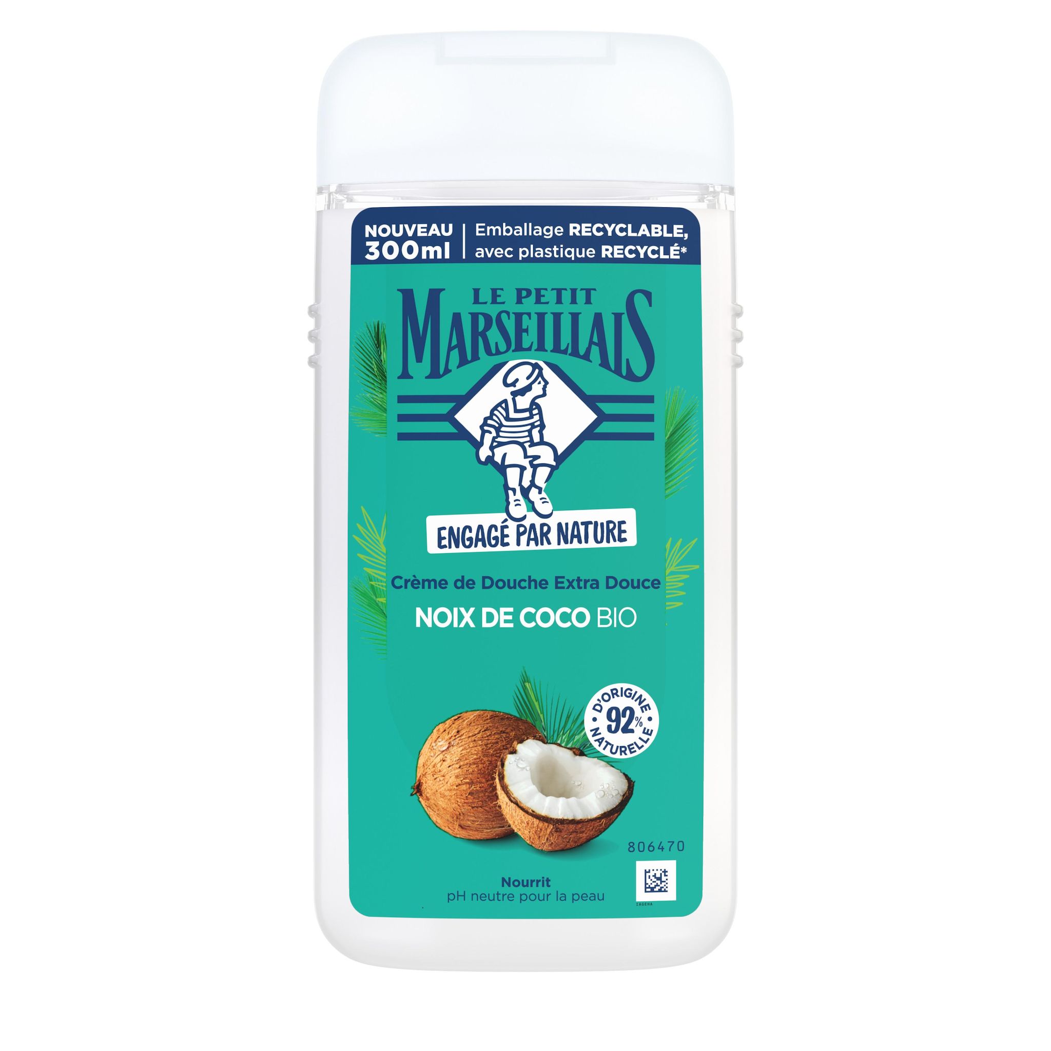 LE PETIT MARSEILLAIS Crème de douche noix de coco bio 300ml